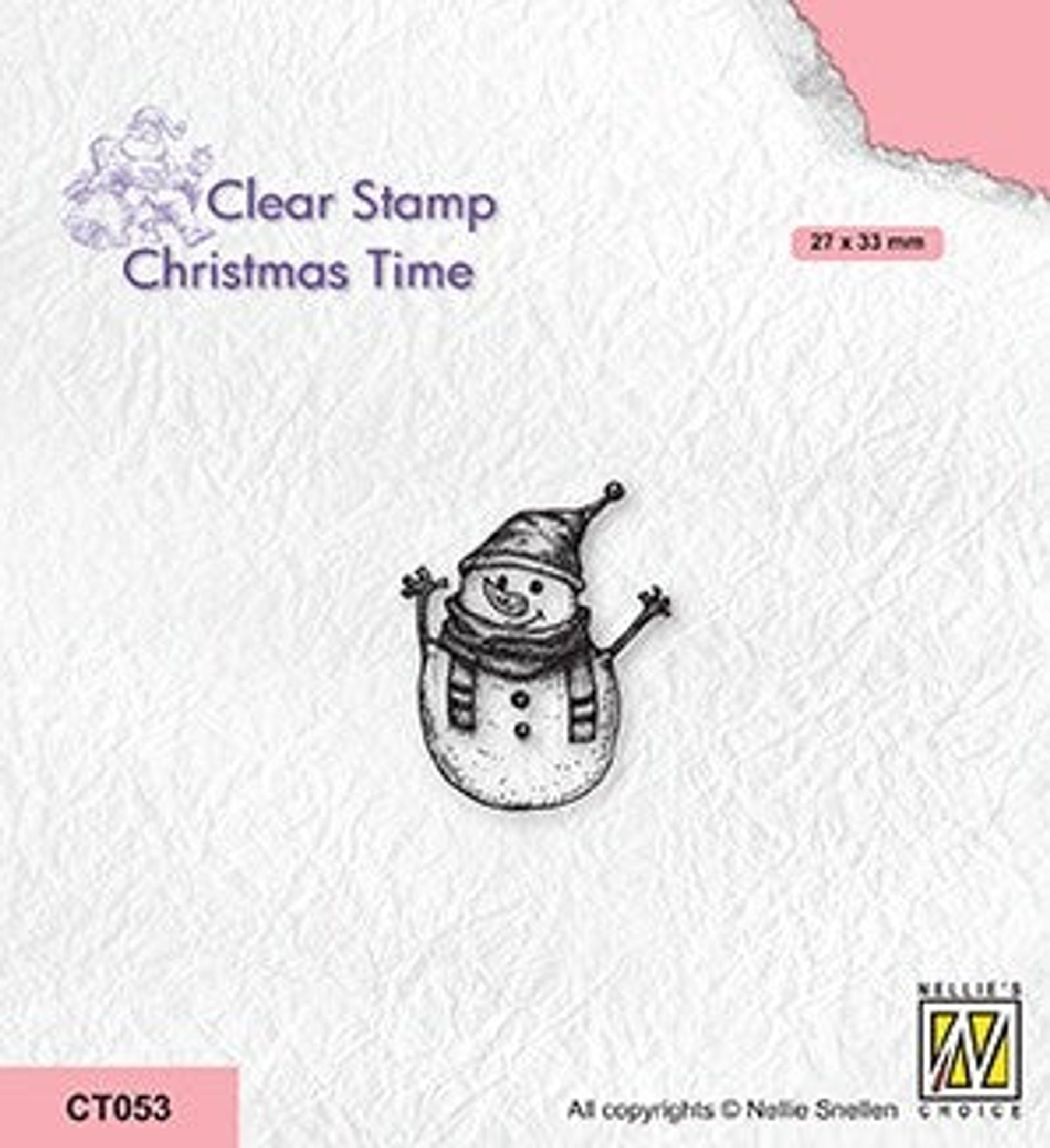 Nellie's Choice Clear Stamp - Christmas Time - Snowman-1