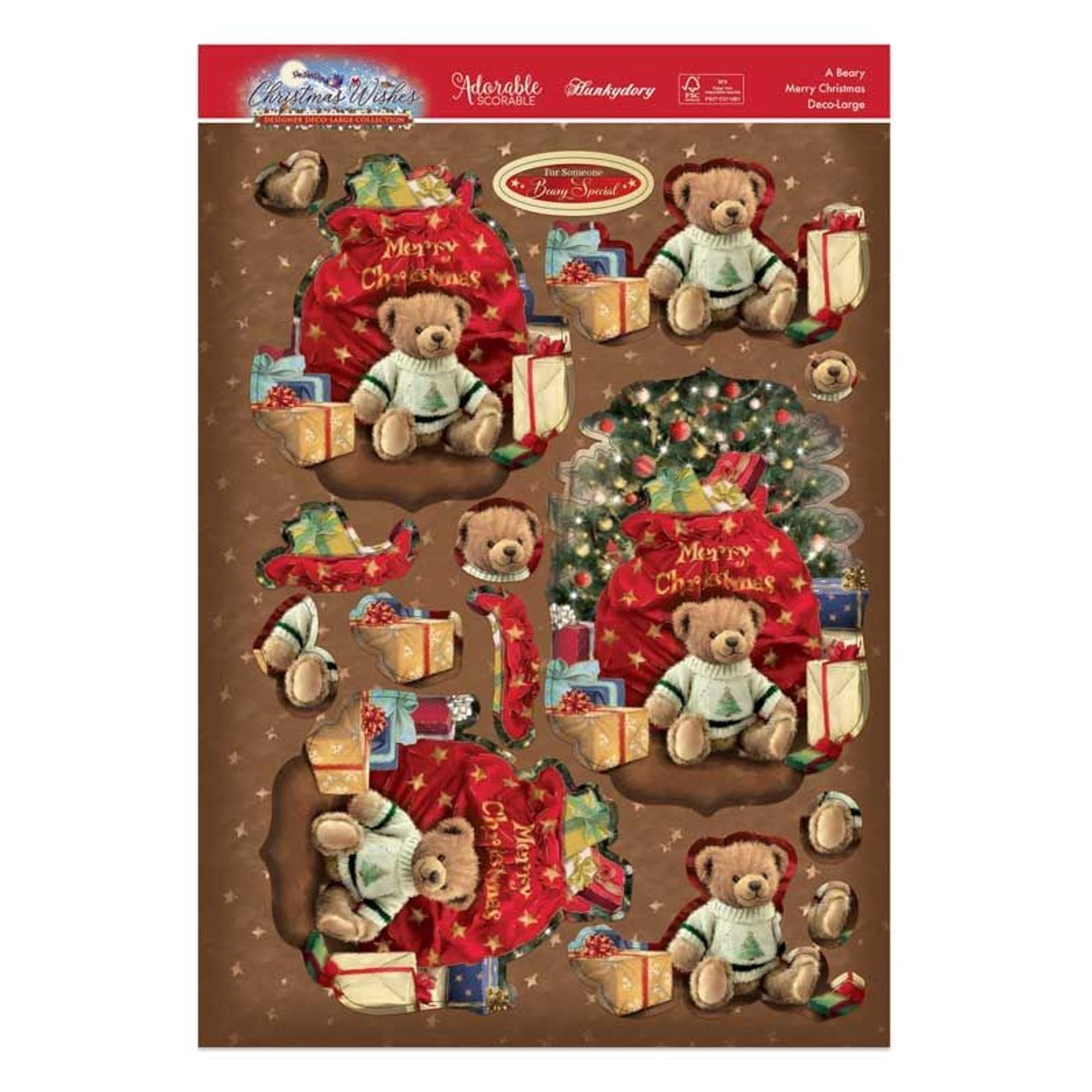 Christmas Wishes Deco-Large Set - A Beary Merry Christmas