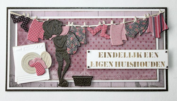 Joy Crafts Cut/Emboss/Deboss Die -3D Woman with Laundry Basket