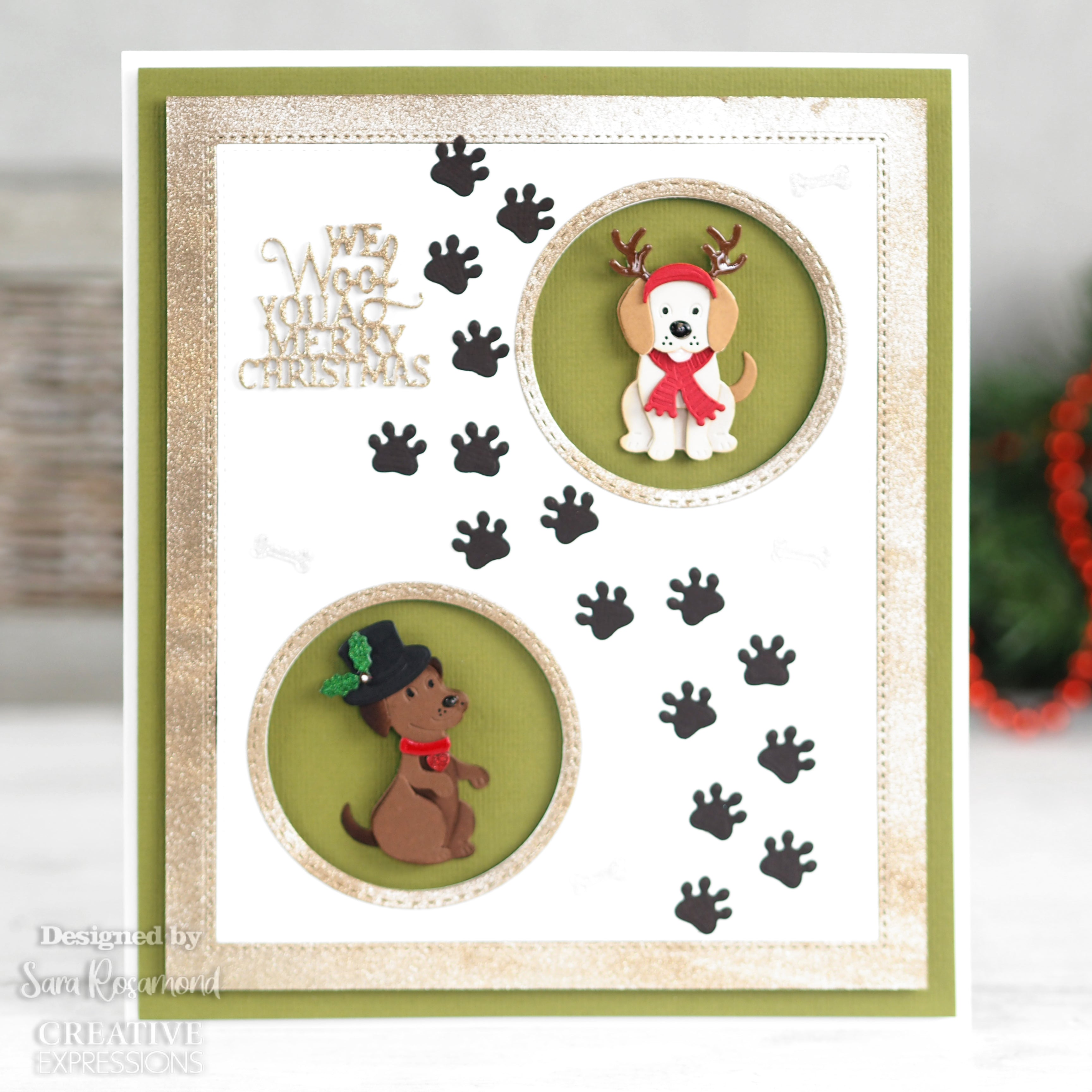 Creative Expressions Sue Wilson Santa Paws Craft Die