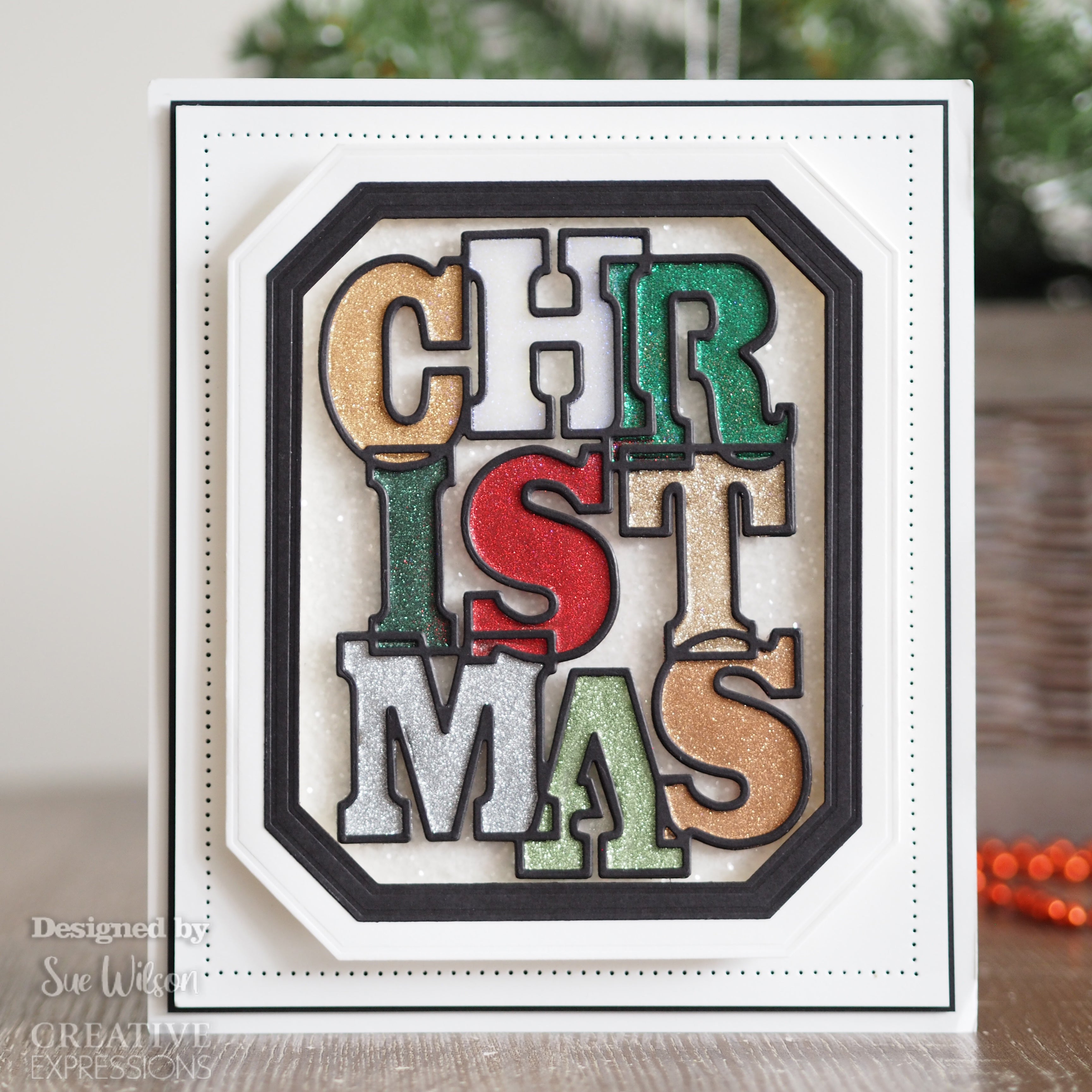Creative Expressions Sue Wilson Big Bold Words Christmas Craft Die & Stamp Set