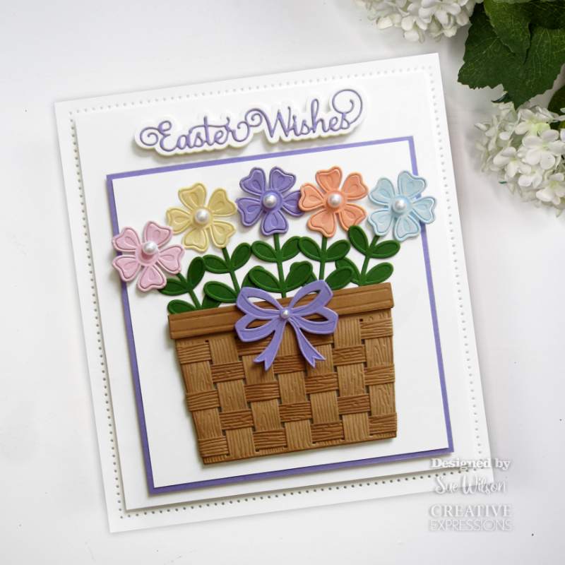 Creative Expressions Sue Wilson Mini Shadowed Sentiments Easter Wishes Craft Die