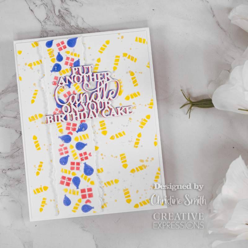 Creative Expressions Let's Celebrate Washi Strip Layering Stencil
