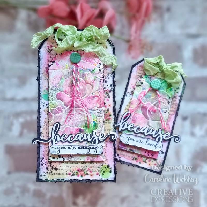 Creative Expressions Peony Blooms 6 in x 6 in 3D Embossing Folder