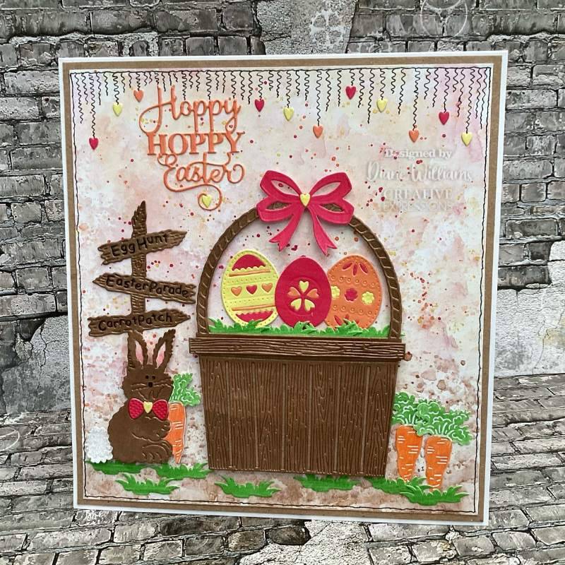 Creative Expressions Sue Wilson Mini Expressions Hoppy Hoppy Easter Craft Die