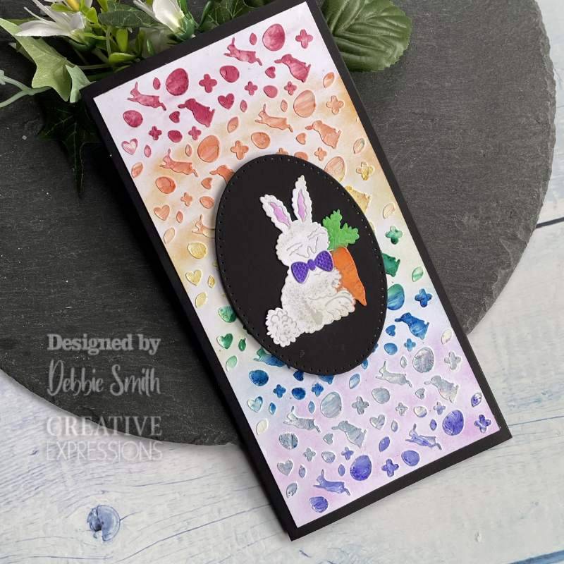 Creative Expressions Happy Hopping DL Stencil 4 in x 8 in (10.0 x 20.3 cm)