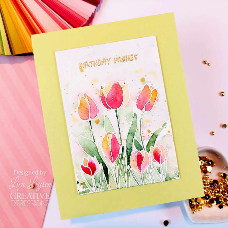 Creative Expressions Jane's Doodles Tulip & Crocus 4 in x 6 in Clear Stamp Set