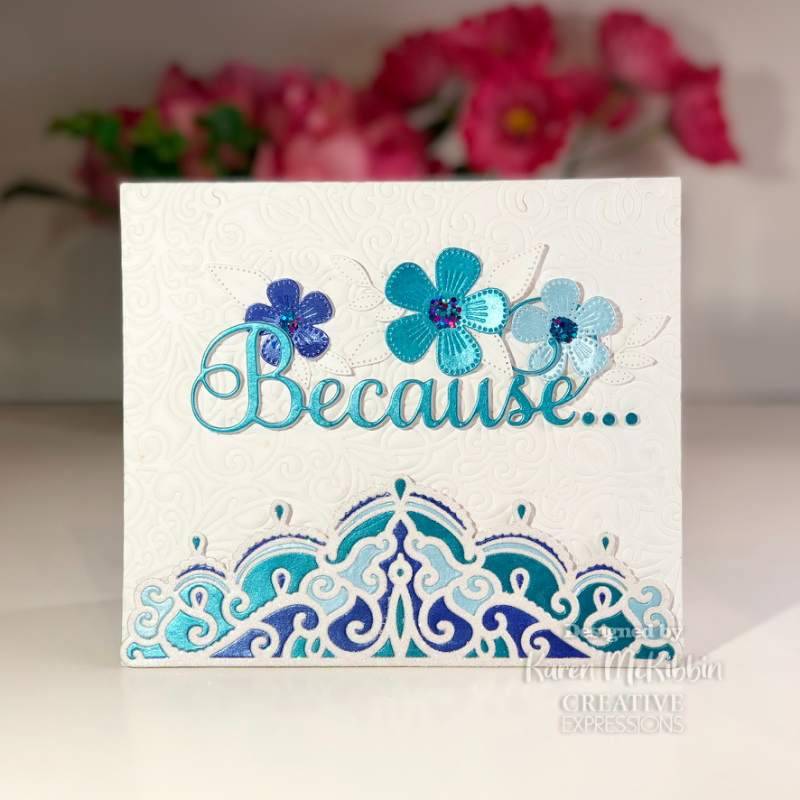 Creative Expressions Sue Wilson Border Collection Draped Jewelled Border Craft Die