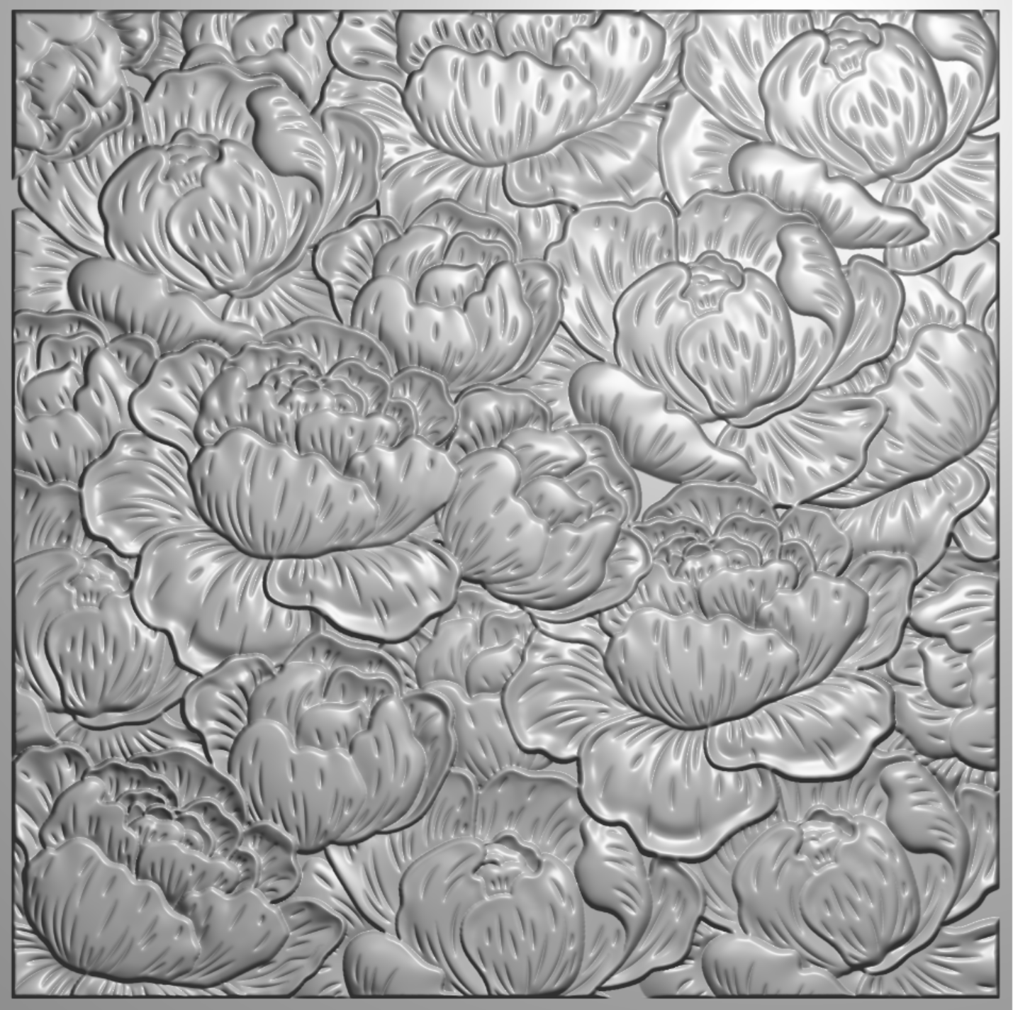 Creative Expressions Peony Blooms 6 in x 6 in 3D Embossing Folder