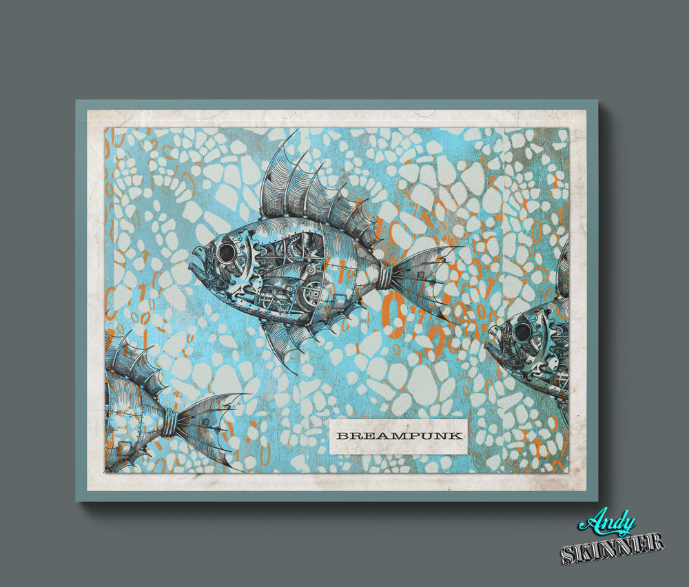 Creative Expressions Andy Skinner Steampunk Fish 3.3 in x 3.0 in Rubber Stamp