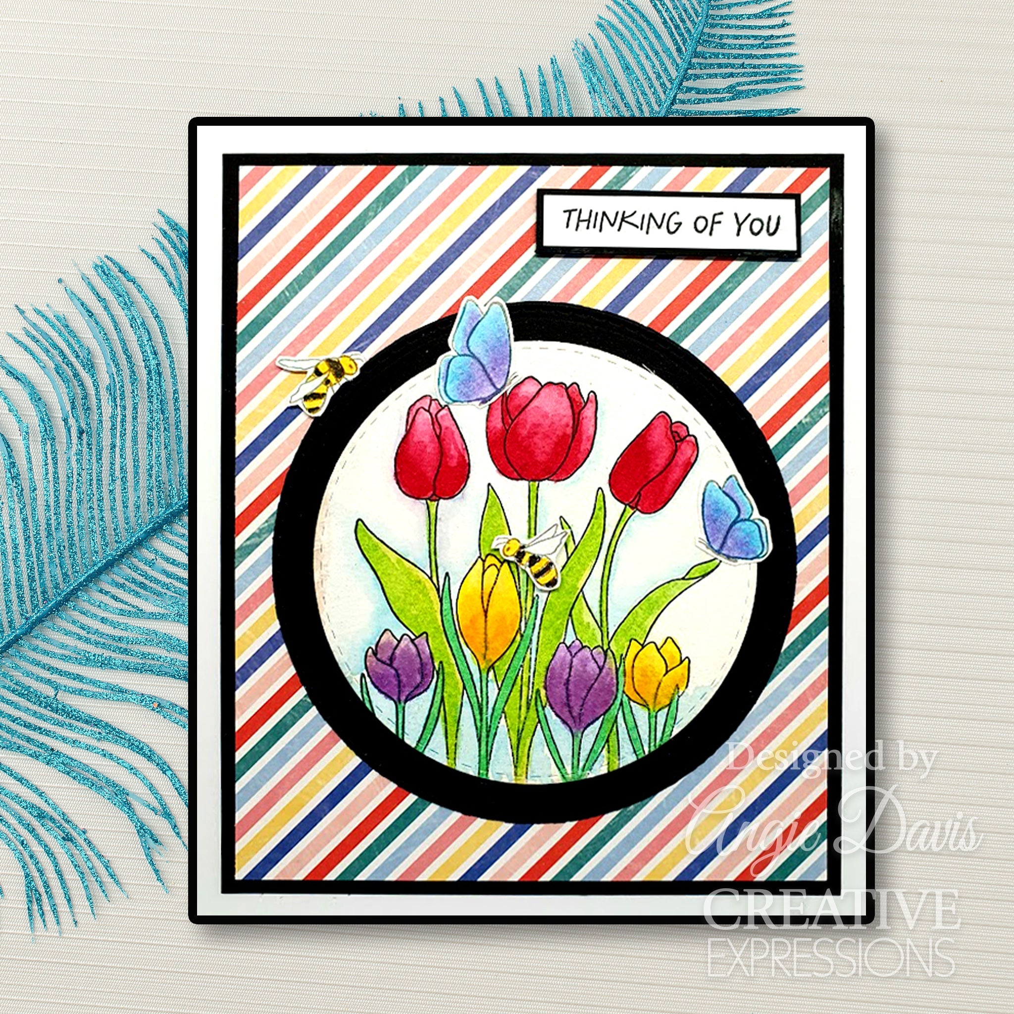 Creative Expressions Jane's Doodles Tulip & Crocus 4 in x 6 in Clear Stamp Set