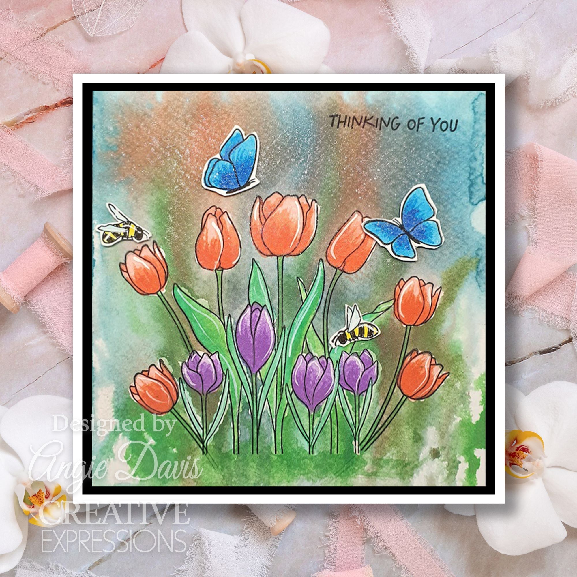 Creative Expressions Jane's Doodles Tulip & Crocus 4 in x 6 in Clear Stamp Set