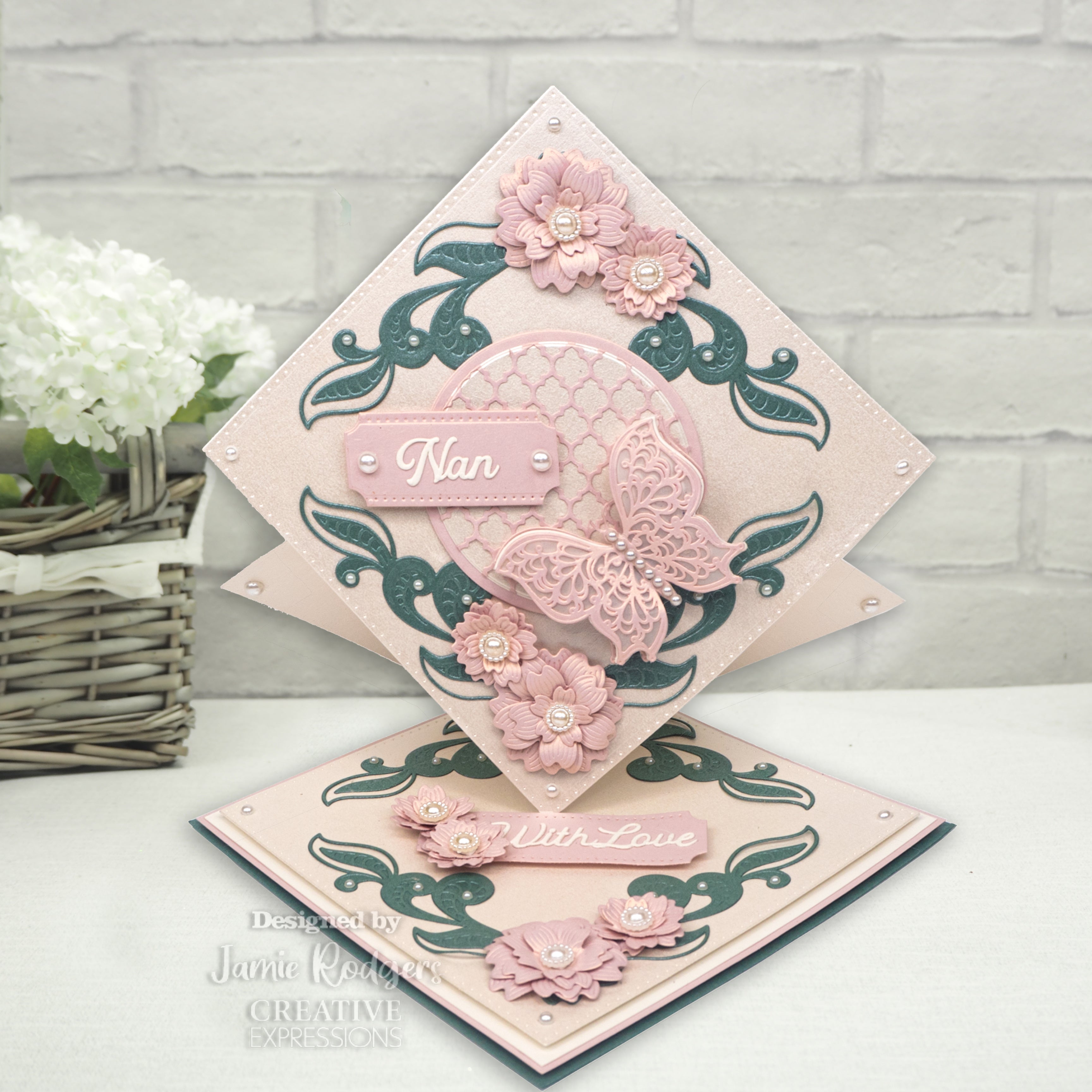 Creative Expressions Jamie Rodgers Cherry Blossom Flower & Flourish Corner Craft Die