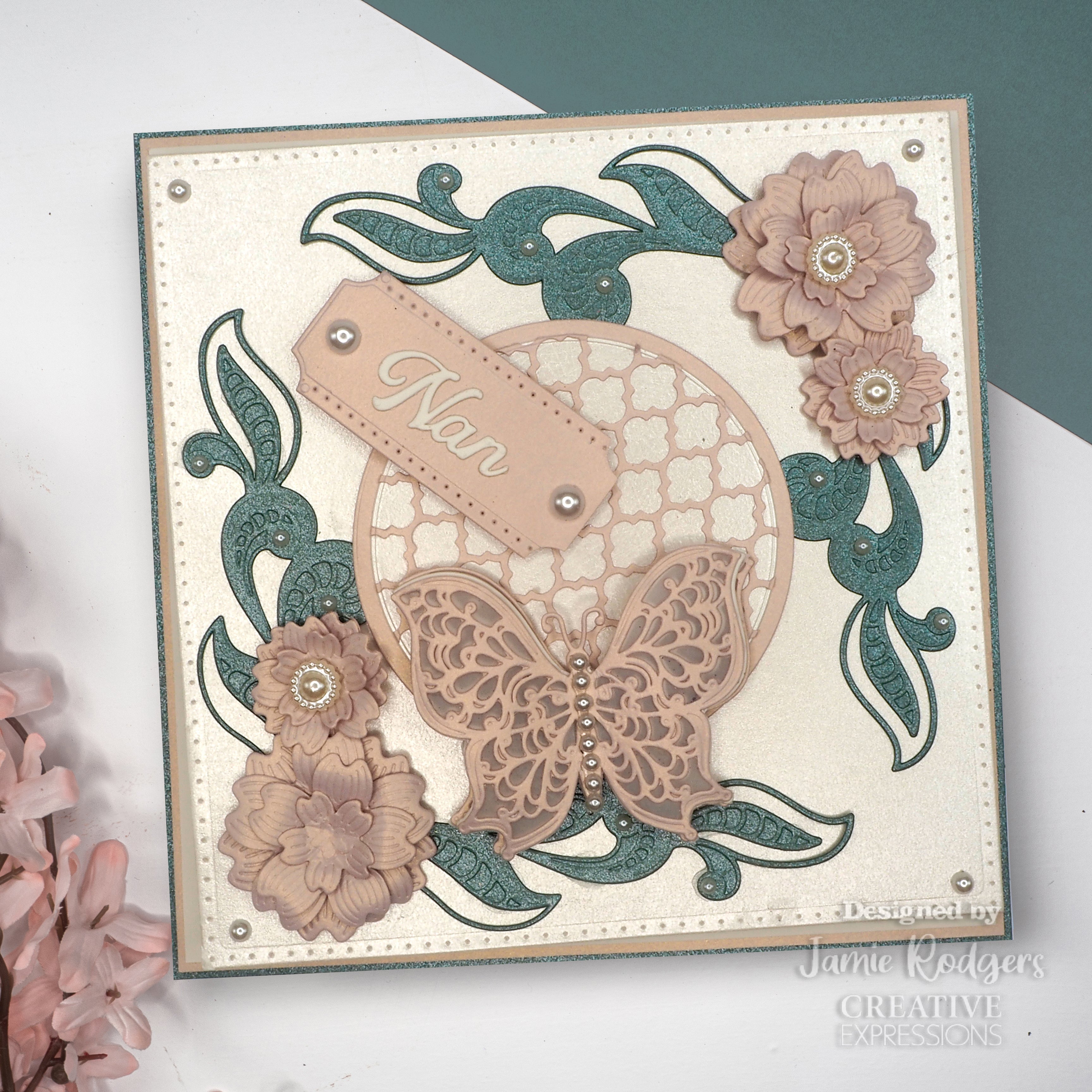 Creative Expressions Jamie Rodgers Cherry Blossom Flower & Flourish Corner Craft Die