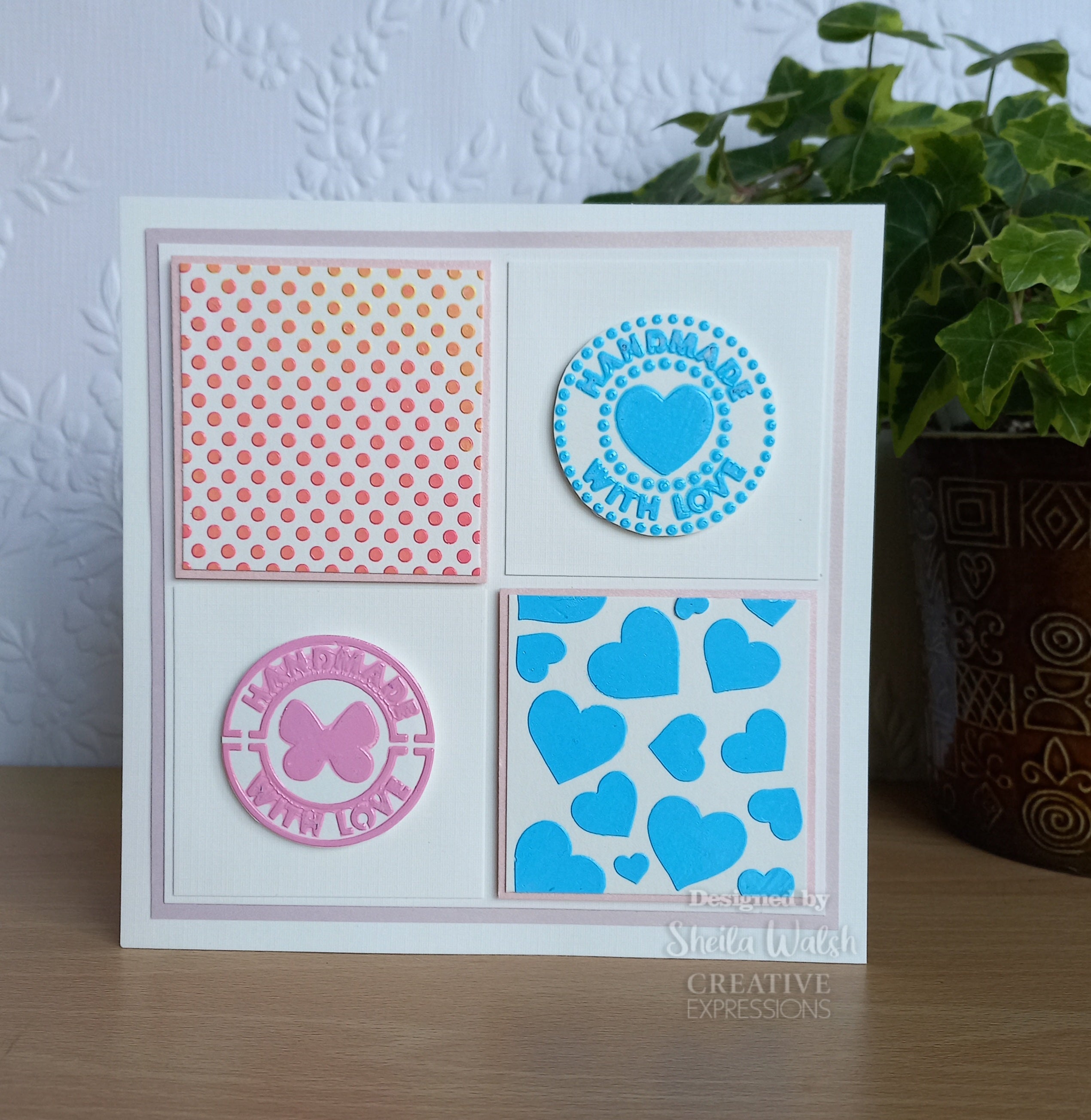 Creative Expressions Mini Stencil Scattered Hearts 4.0 in x 3.0 in