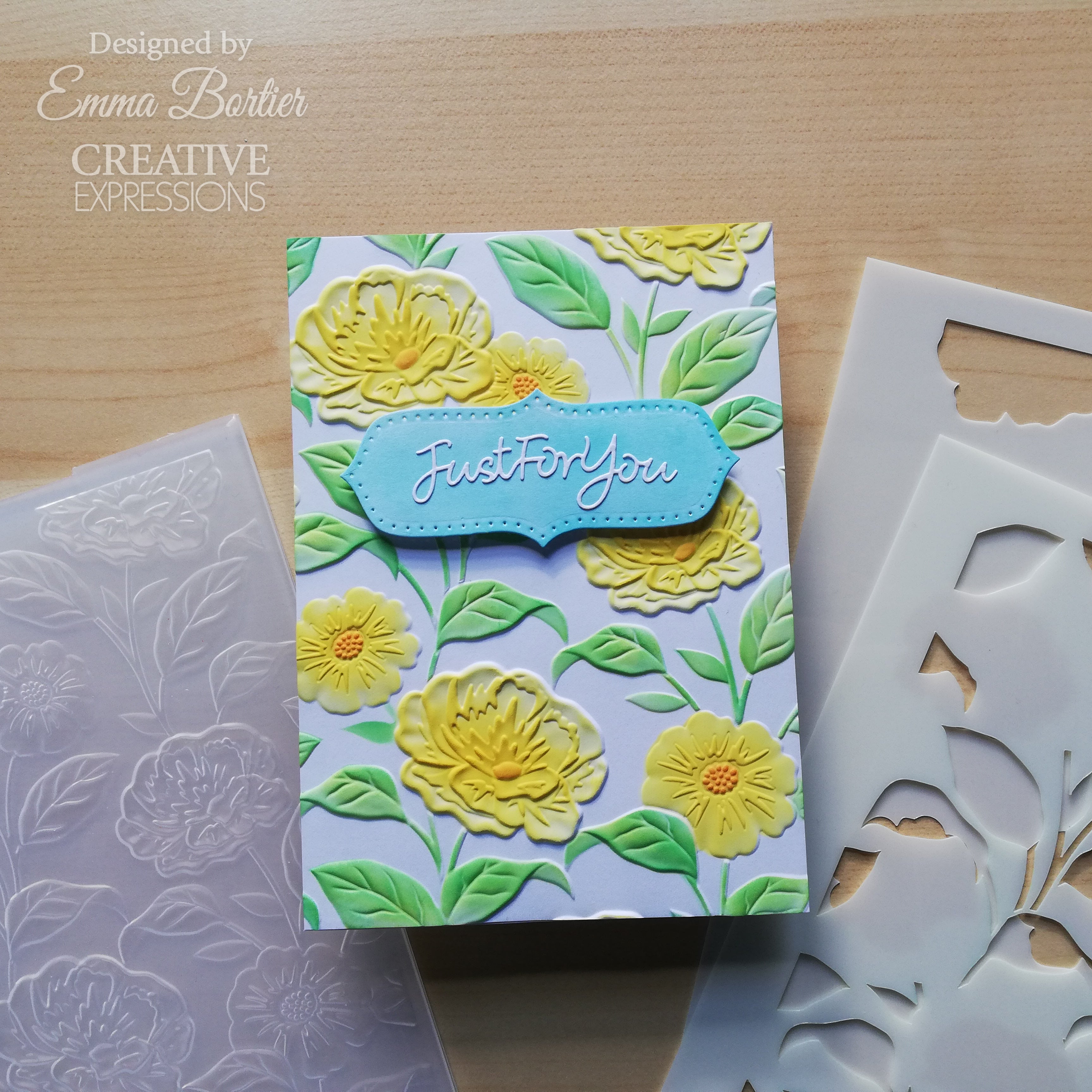 Creative Expressions Bold Blooms 5 in x 7 in 3D Embossing Folder