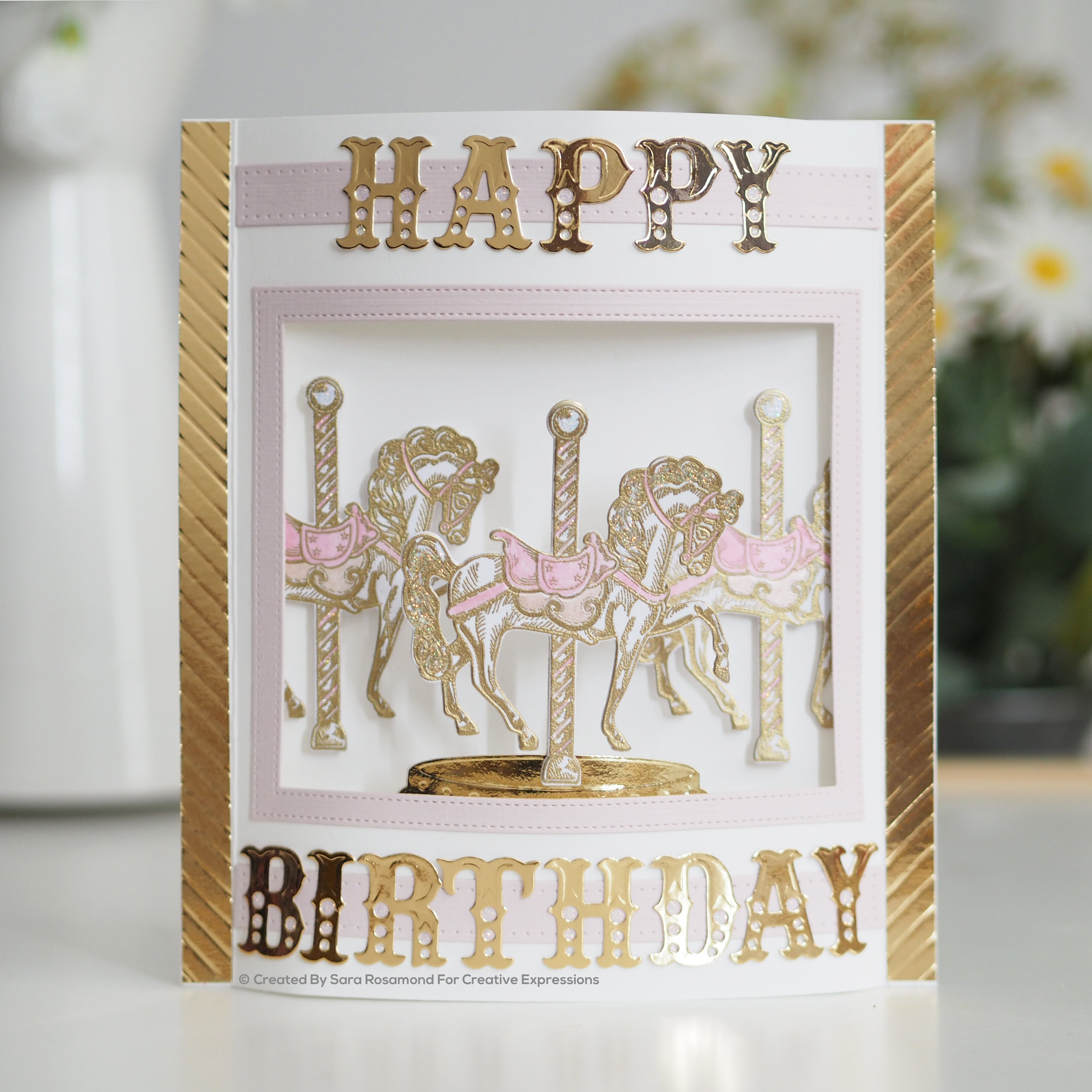 Carousel Horses Clear Stamp and Cutting Dies for Card Making,diy