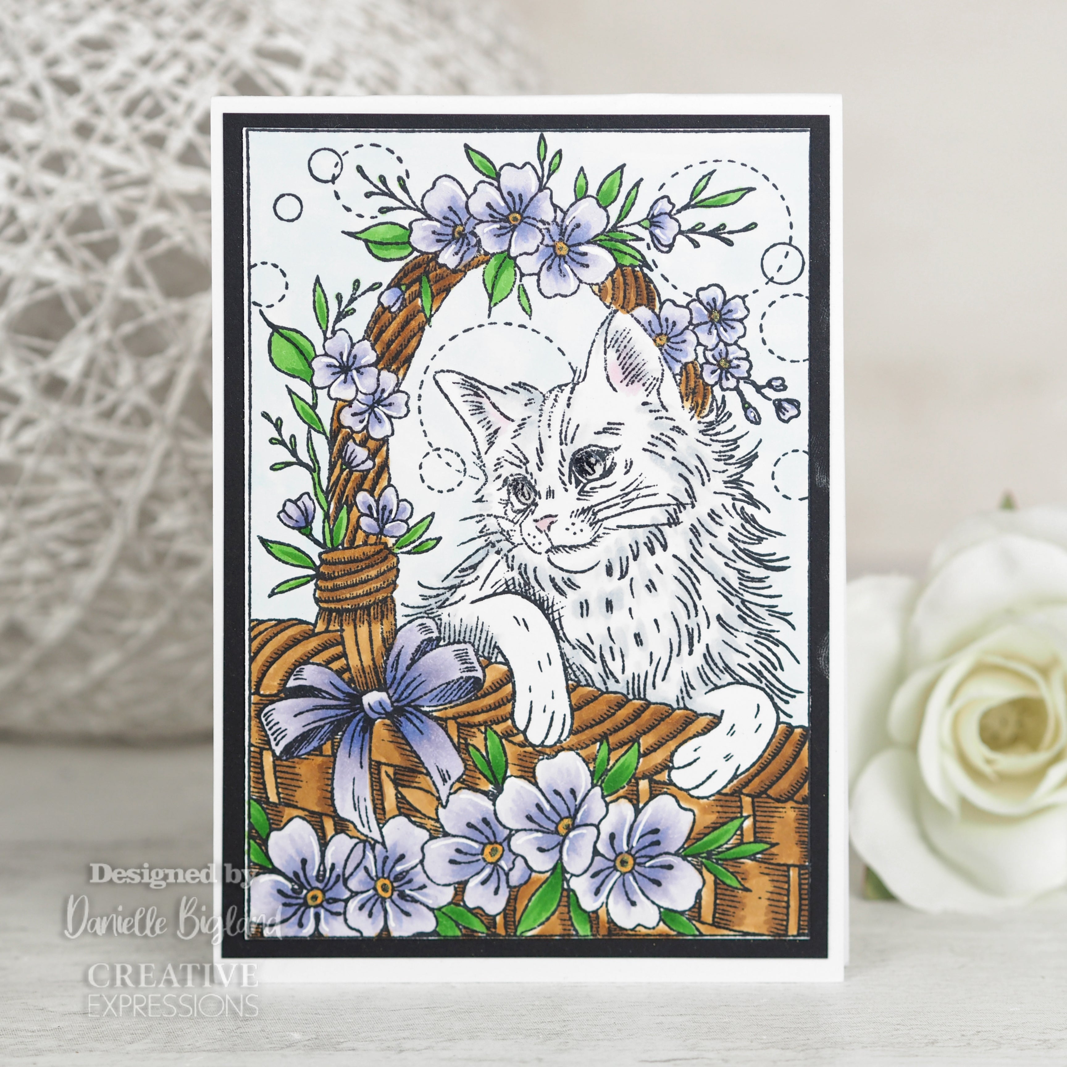 Creative Expressions Designer Boutique Smitten Kitten 6 in x 4 in Clear Stamp Set