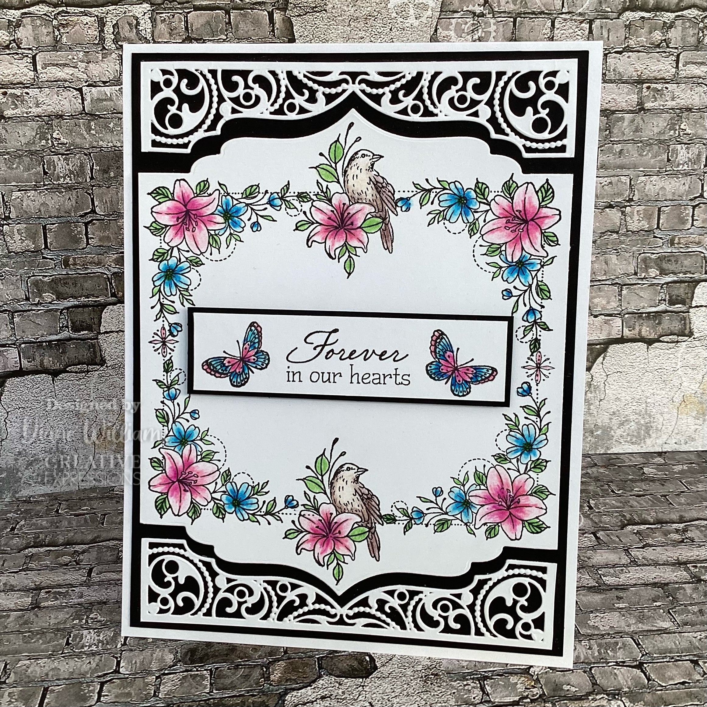 Creative Expressions Designer Boutique Tranquil Garden 6 in x 4 in Stamp Set