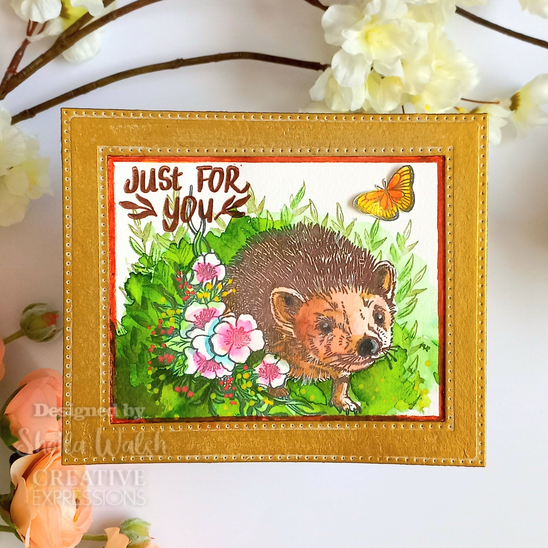 Creative Expressions Designer Boutique Over The Hedge 6 in x 4 in Stamp Set
