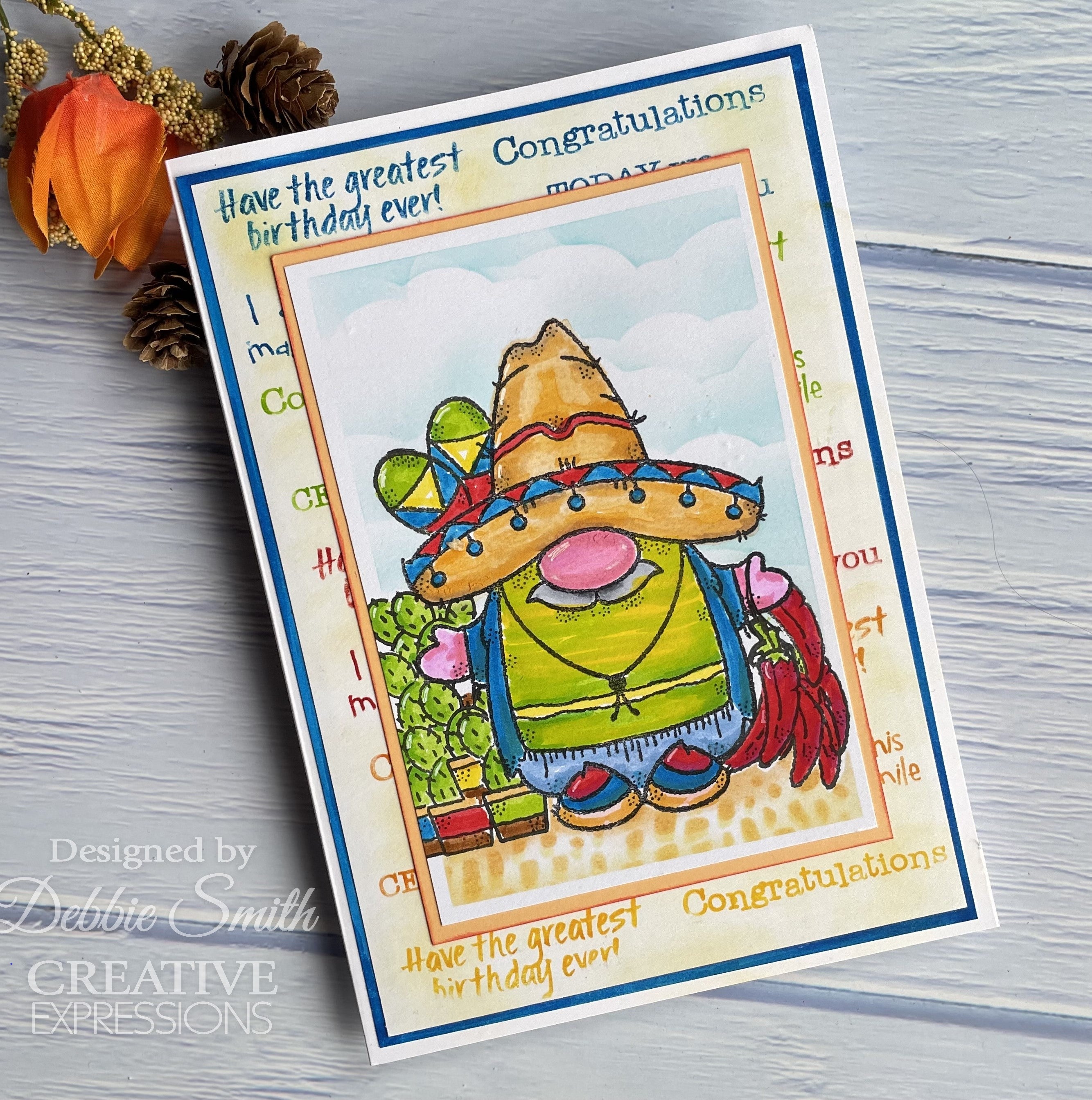 Woodware Clear Singles Fiesta Time 4 in x 6 in Stamp Set