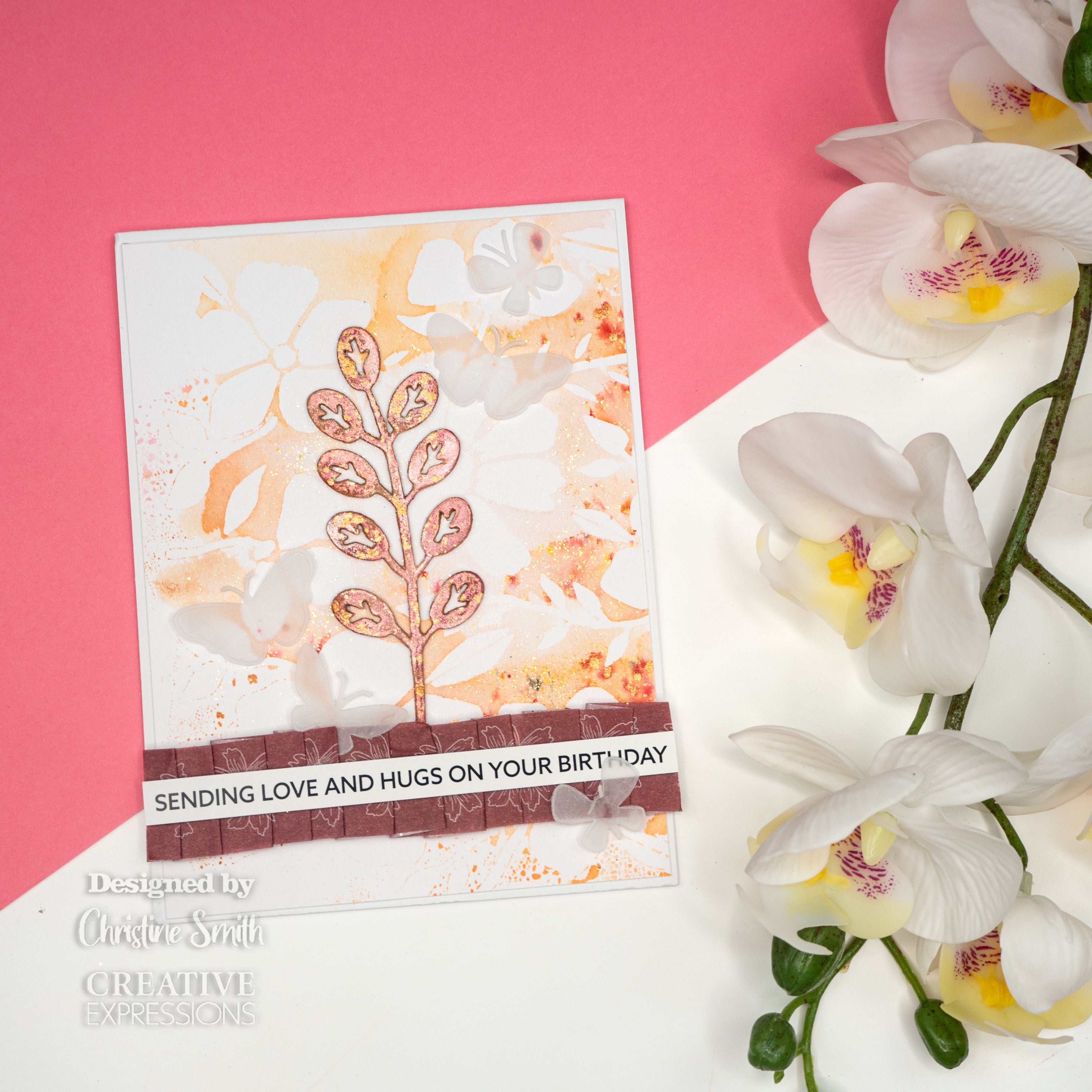 Creative Expressions Helen Colebrook Floral Daydream 7 in x 5 in Stencil