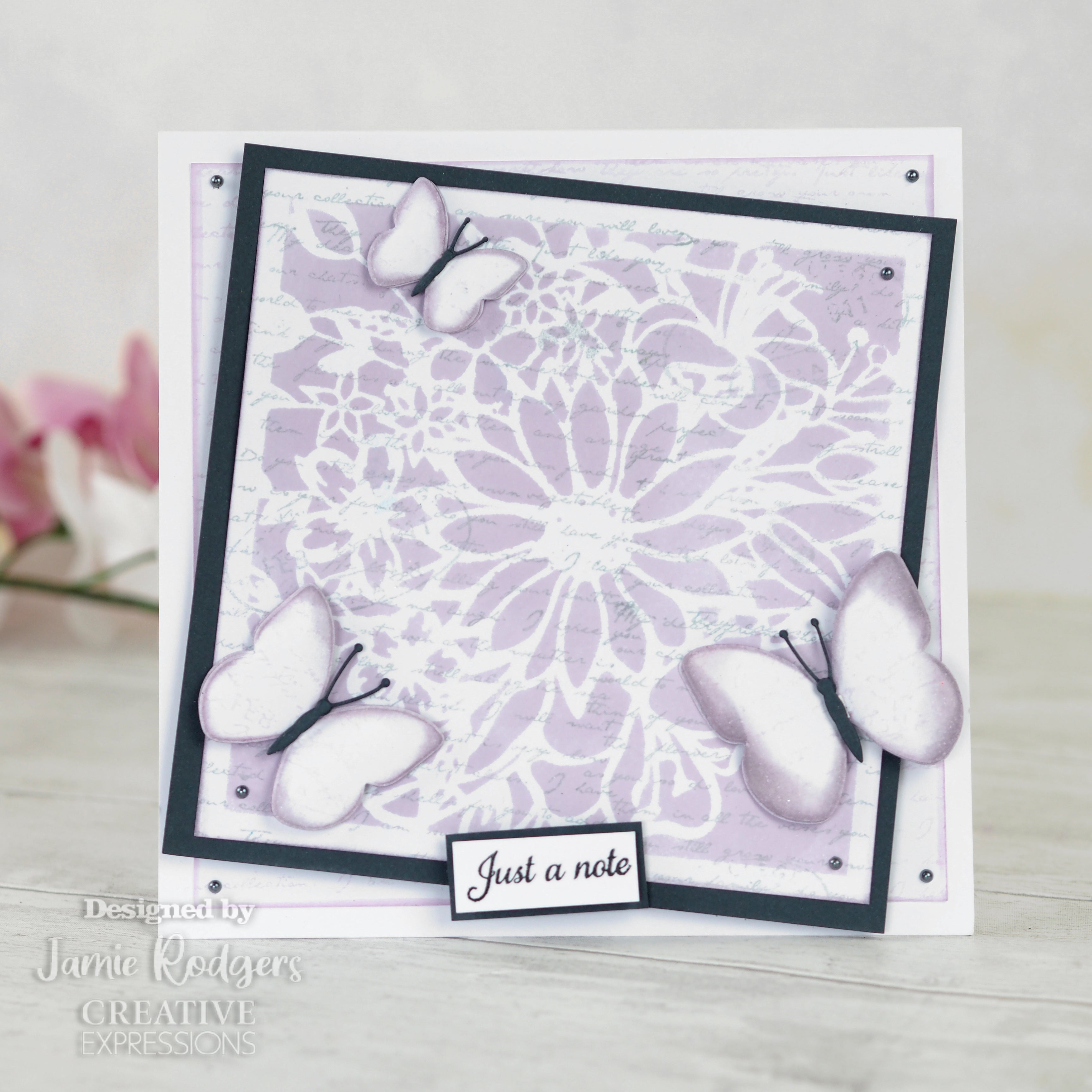 Creative Expressions Jamie Rodgers Just A Note A5 Clear Stamp Set