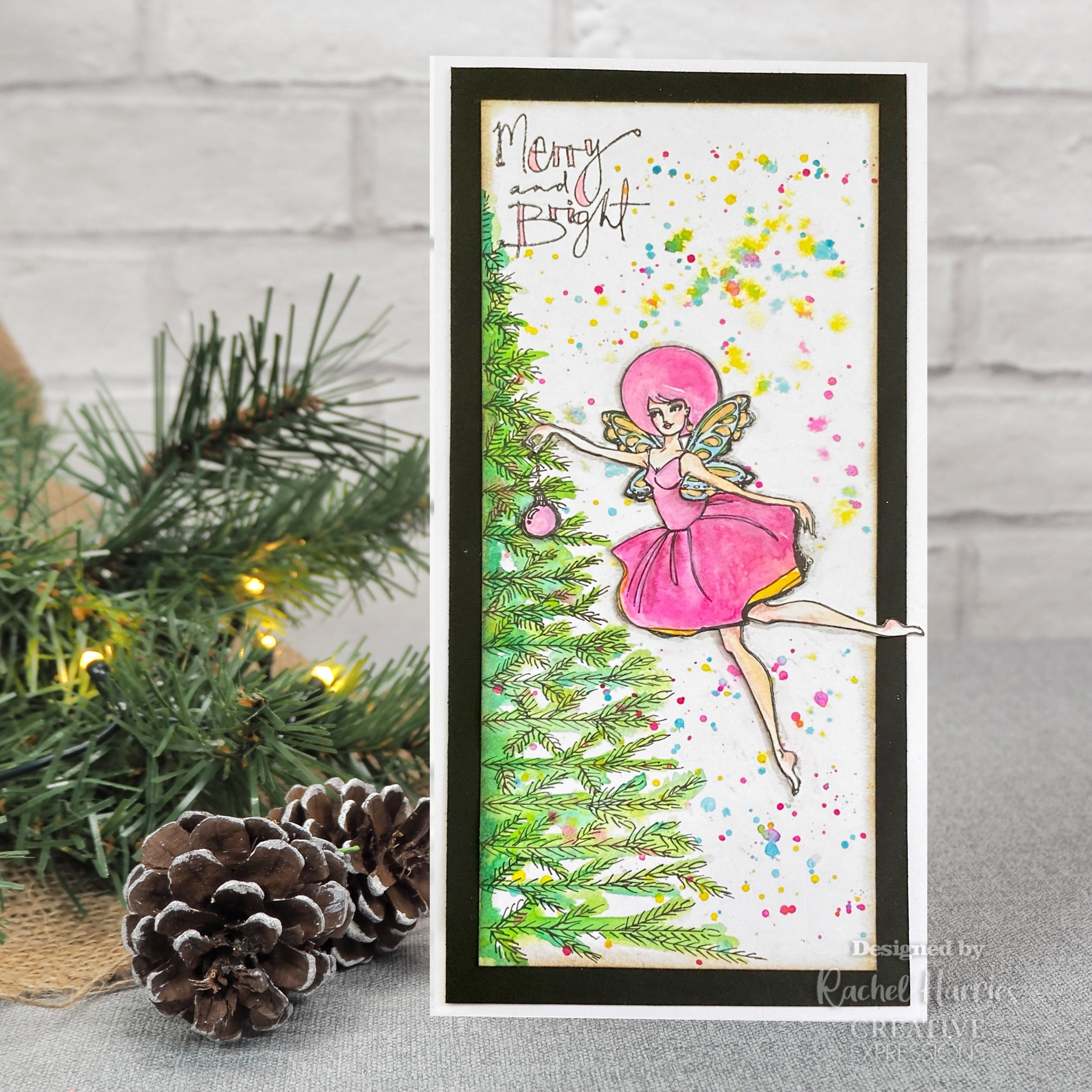 Creative Expressions Jane Davenport Snowflake Fairy 6 in x 4 in Clear Stamp Set