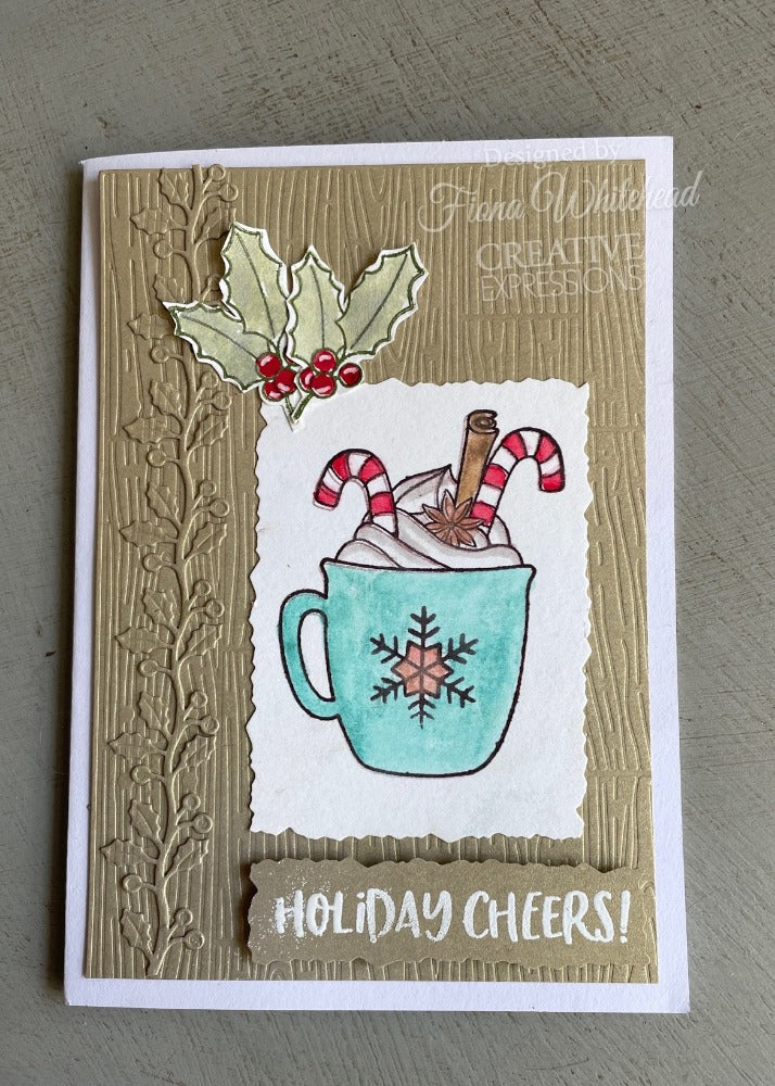 Creative Expressions Jane's Doodles Holiday Cheers 6 in x 8 in Clear Stamp Set