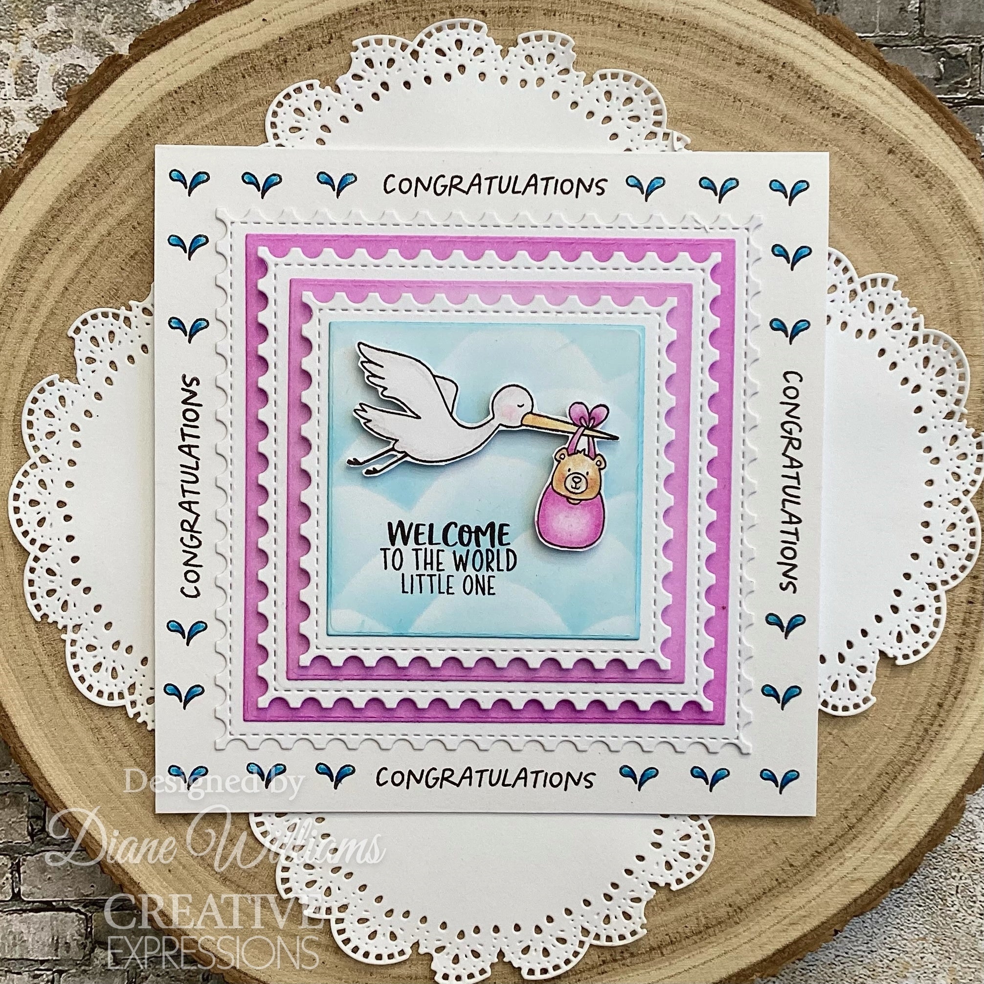 Creative Expressions Jane's Doodles Special Delivery 6 in x 8 in Clear Stamp Set