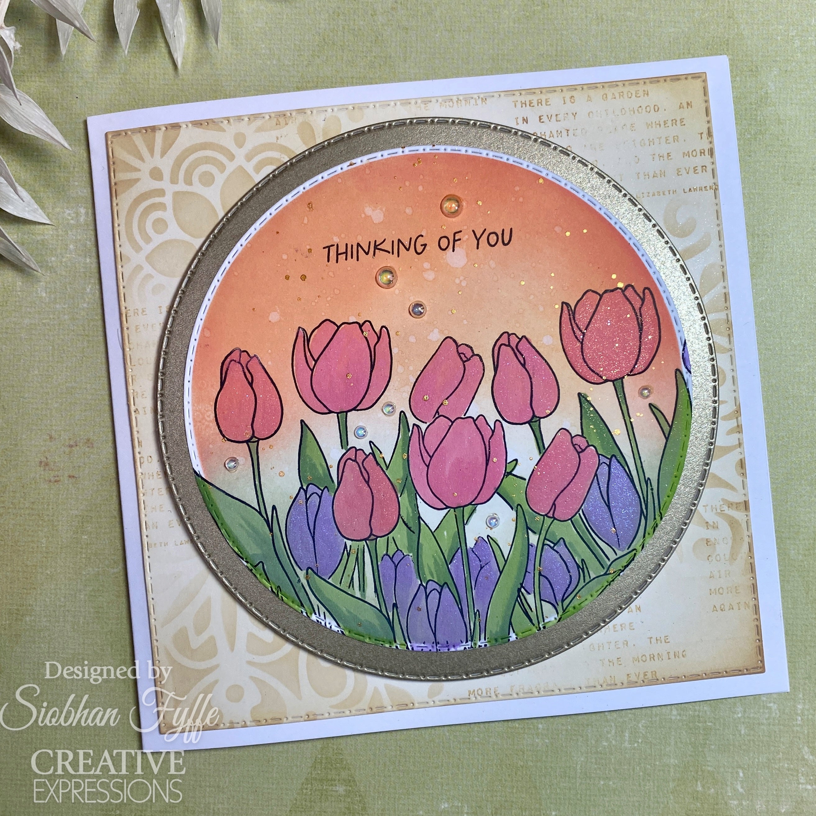 Creative Expressions Jane's Doodles Tulip & Crocus 4 in x 6 in Clear Stamp Set