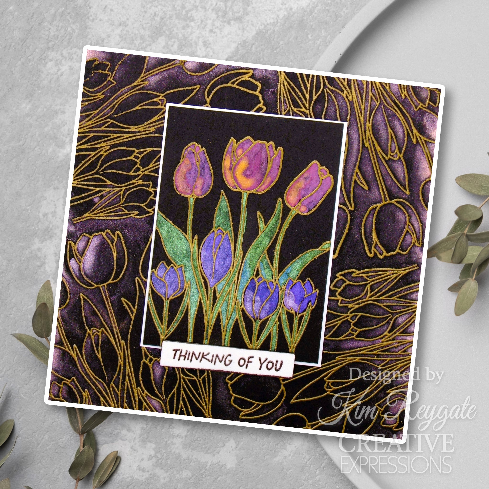 Creative Expressions Jane's Doodles Tulip & Crocus 4 in x 6 in Clear Stamp Set