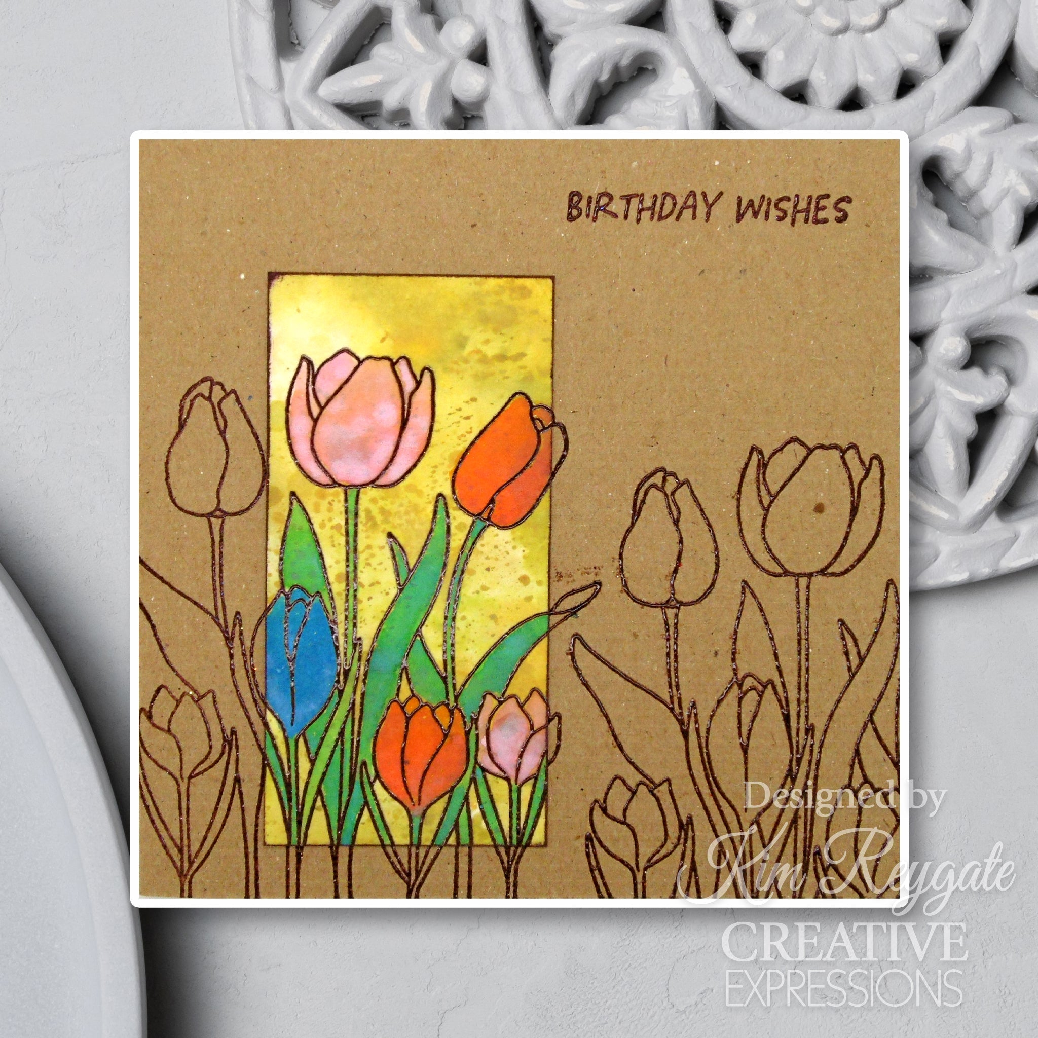Creative Expressions Jane's Doodles Tulip & Crocus 4 in x 6 in Clear Stamp Set