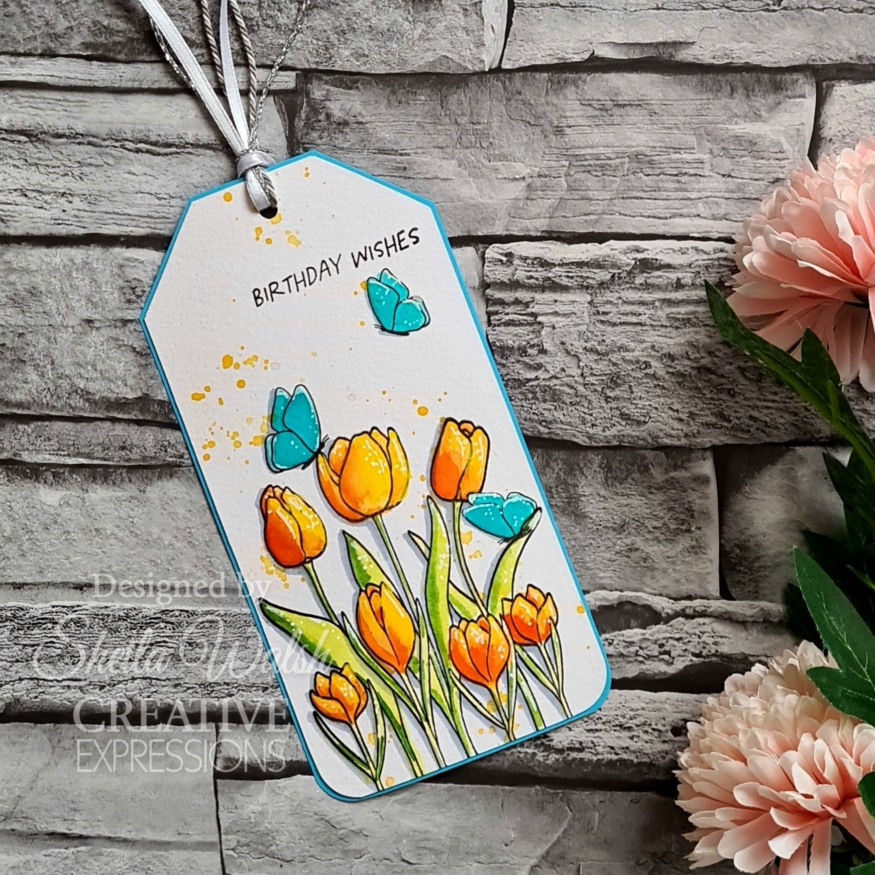 Creative Expressions Jane's Doodles Tulip & Crocus 4 in x 6 in Clear Stamp Set