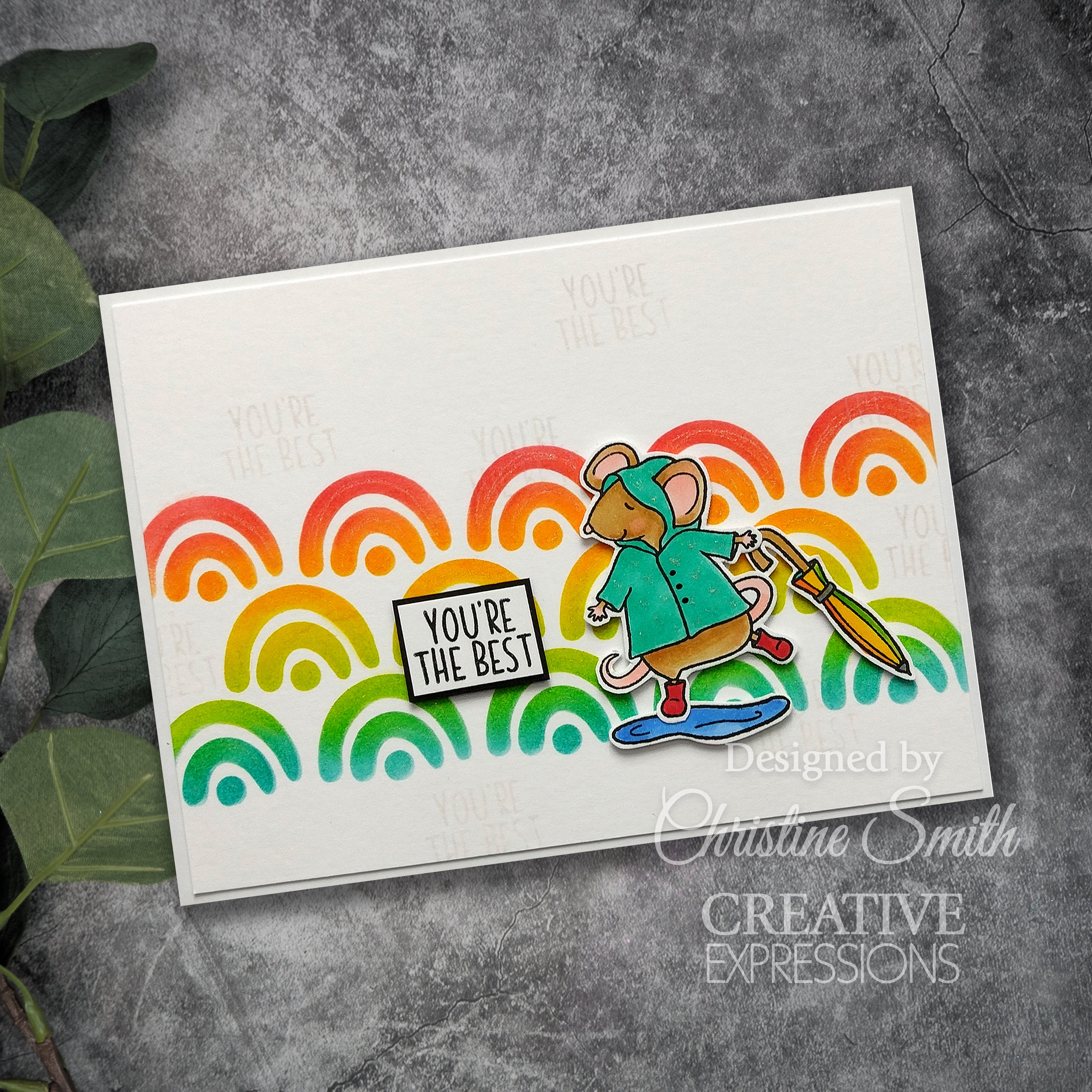 Creative Expressions Jane's Doodles Dancing In The Rain 4 in x 6 in Clear Stamp Set