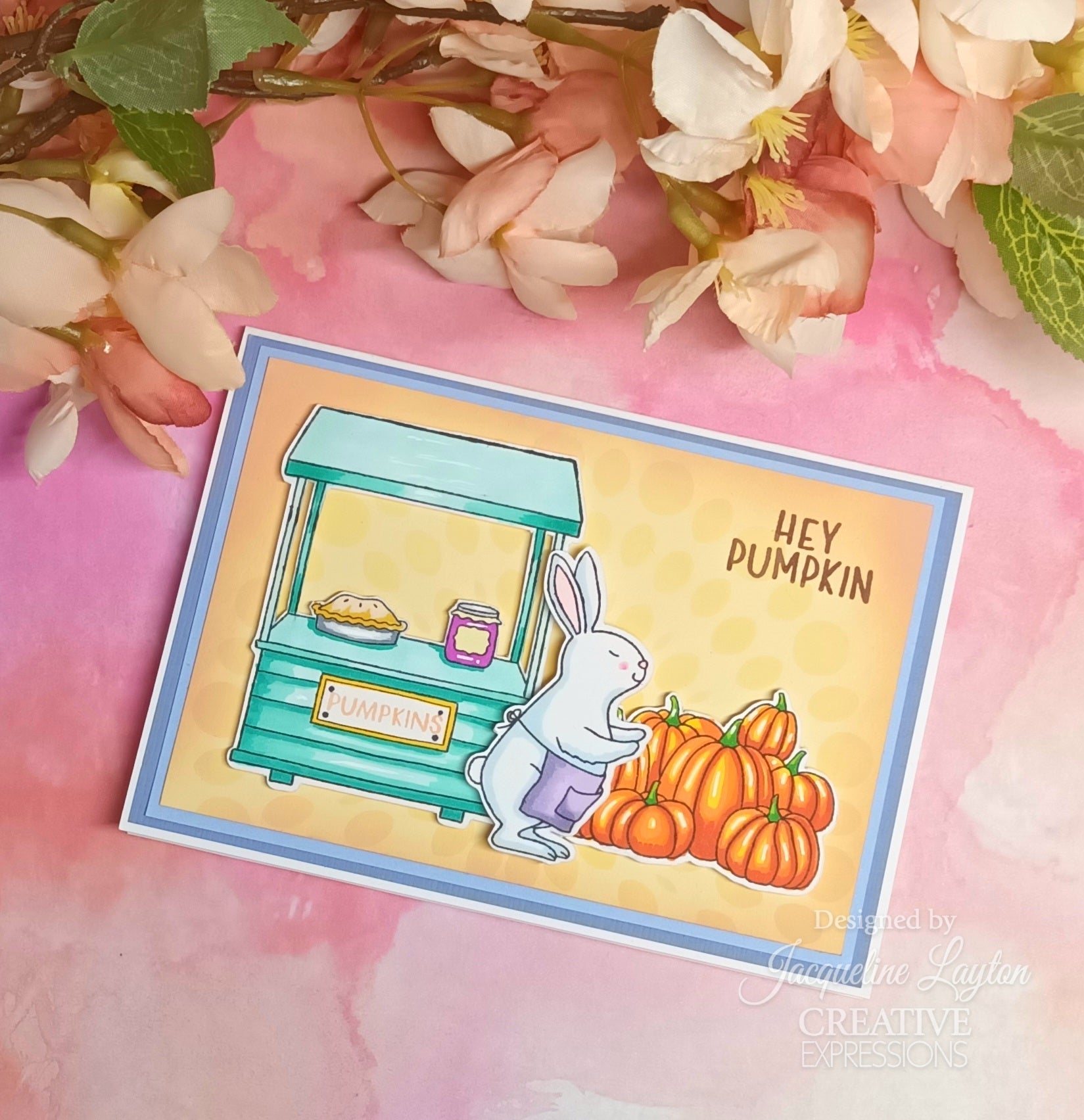 Creative Expressions Jane's Doodles Apple Pumpkin Spice 6 in x 8 in Clear Stamp Set