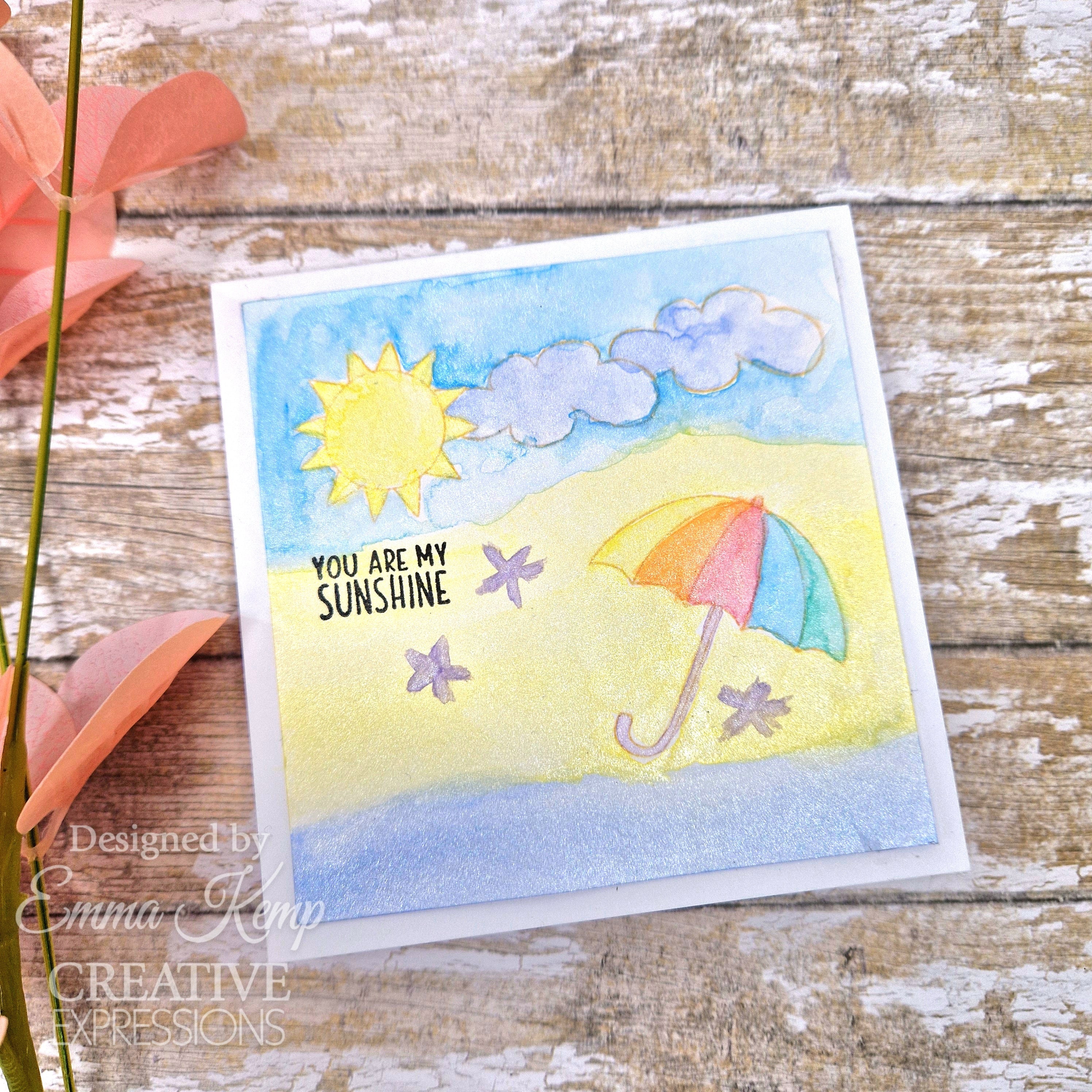 Creative Expressions Jane's Doodles Rain or Shine 4 in x 6 in Clear Stamp Set