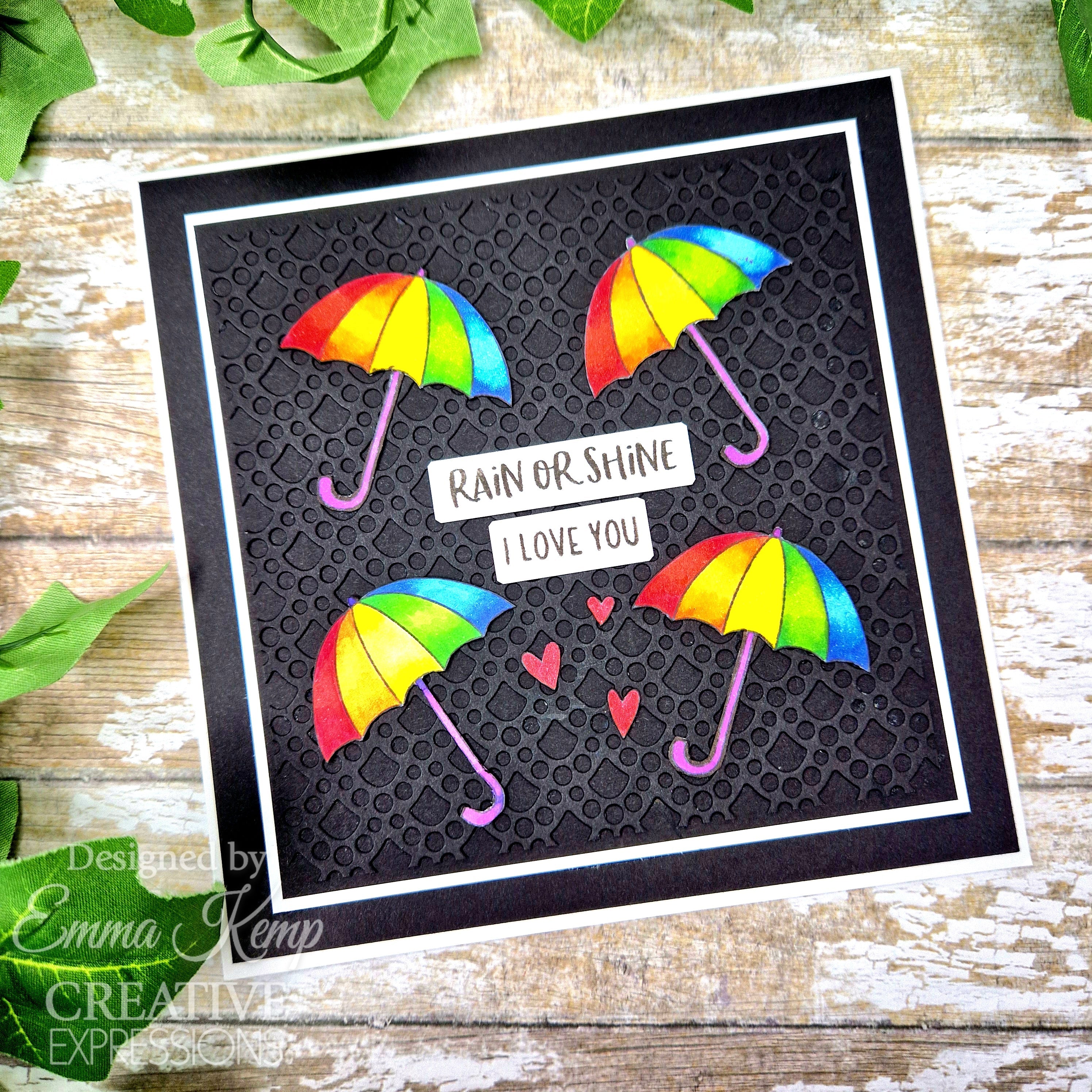 Creative Expressions Jane's Doodles Rain or Shine 4 in x 6 in Clear Stamp Set