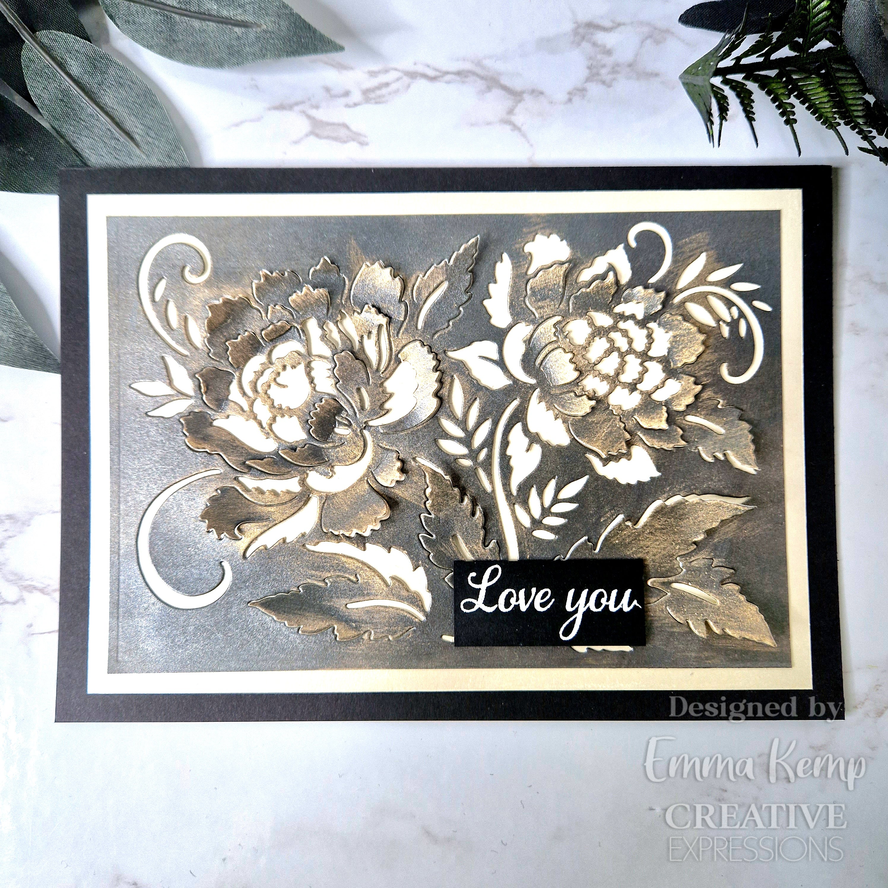 Creative Expressions Paper Cuts Cut & Lift Passionate Peonies Craft Die