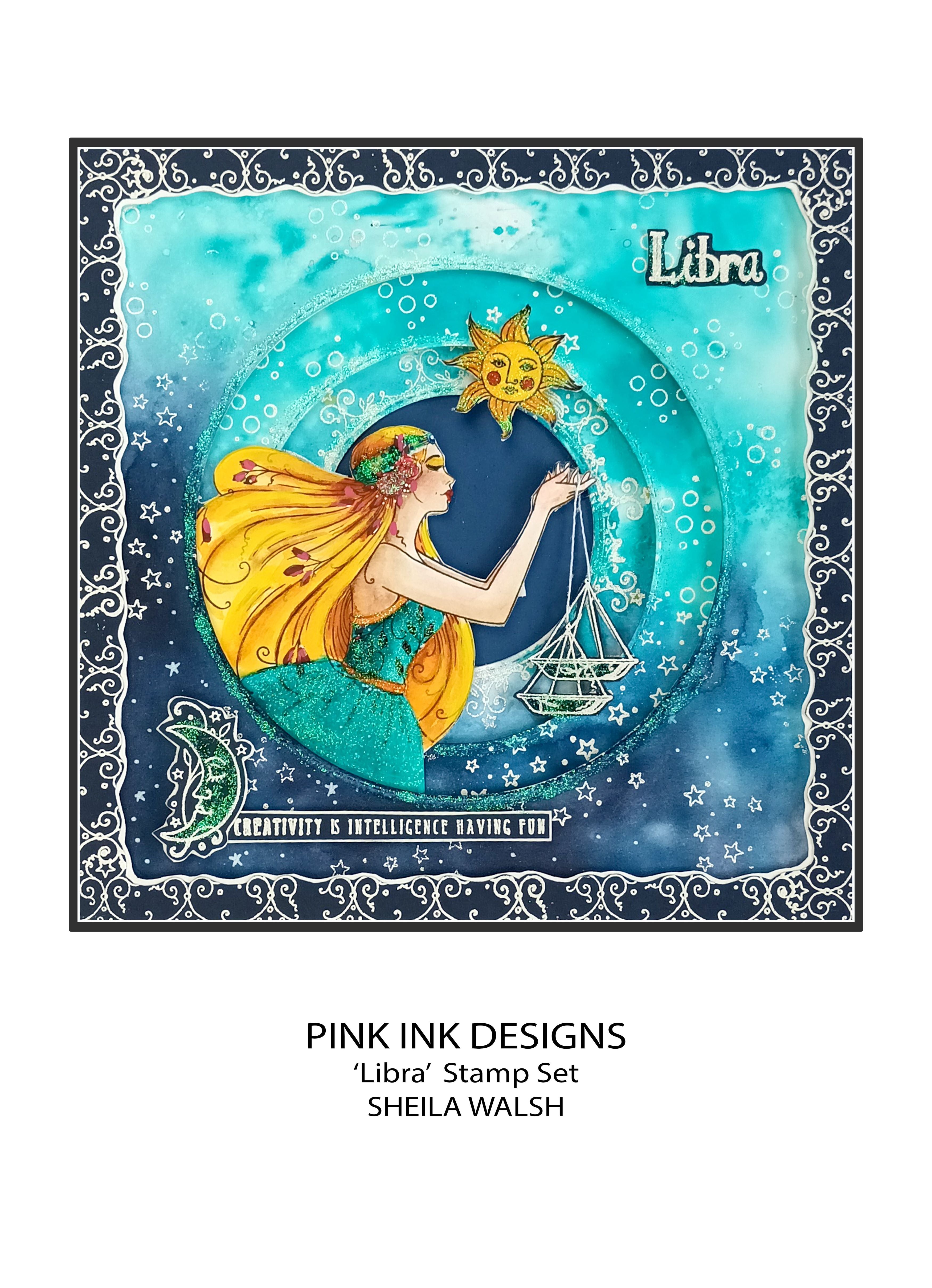 Pink Ink Designs Libra 6 in x 8 in Clear Stamp Set