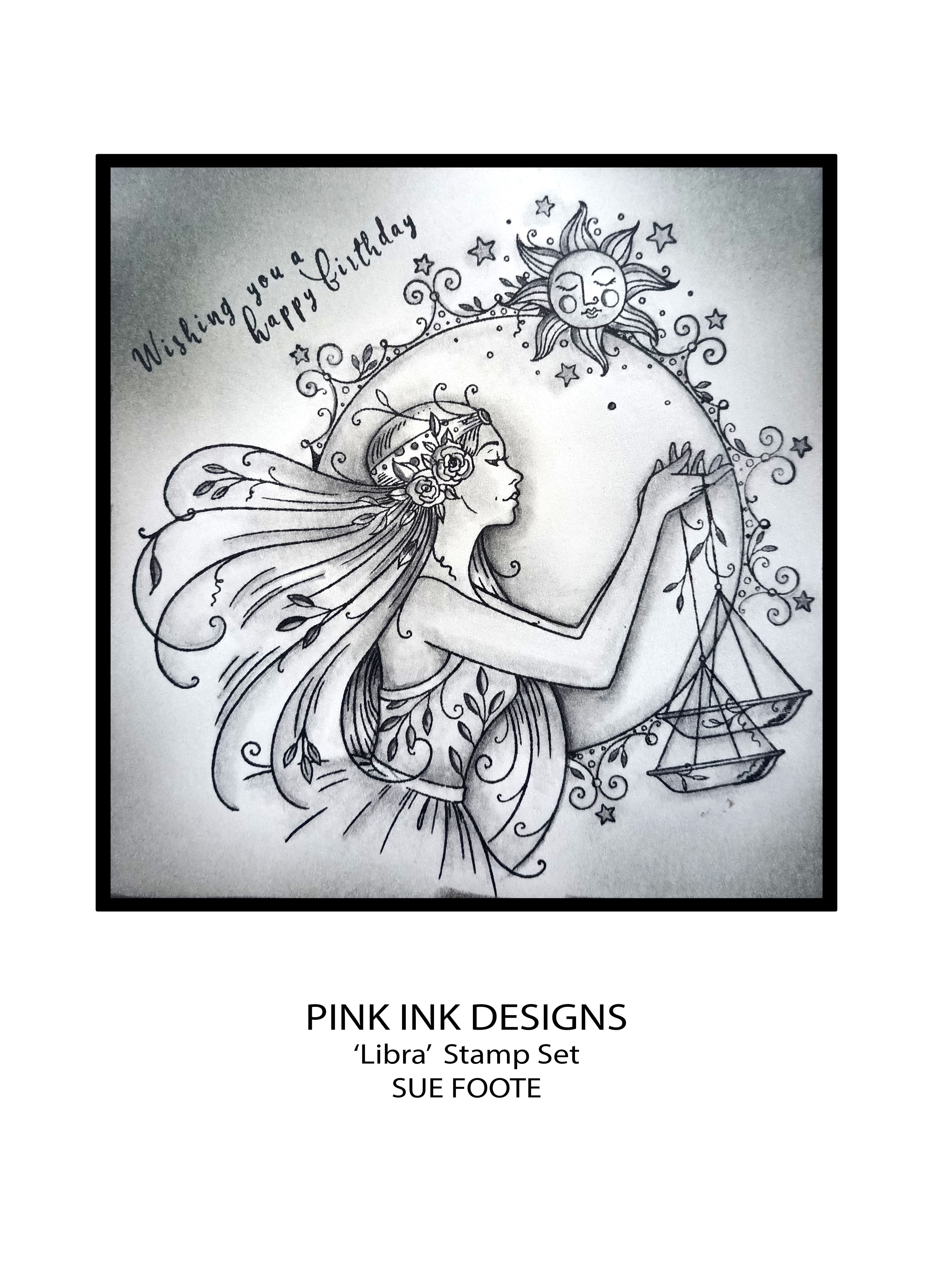 Pink Ink Designs Libra 6 in x 8 in Clear Stamp Set
