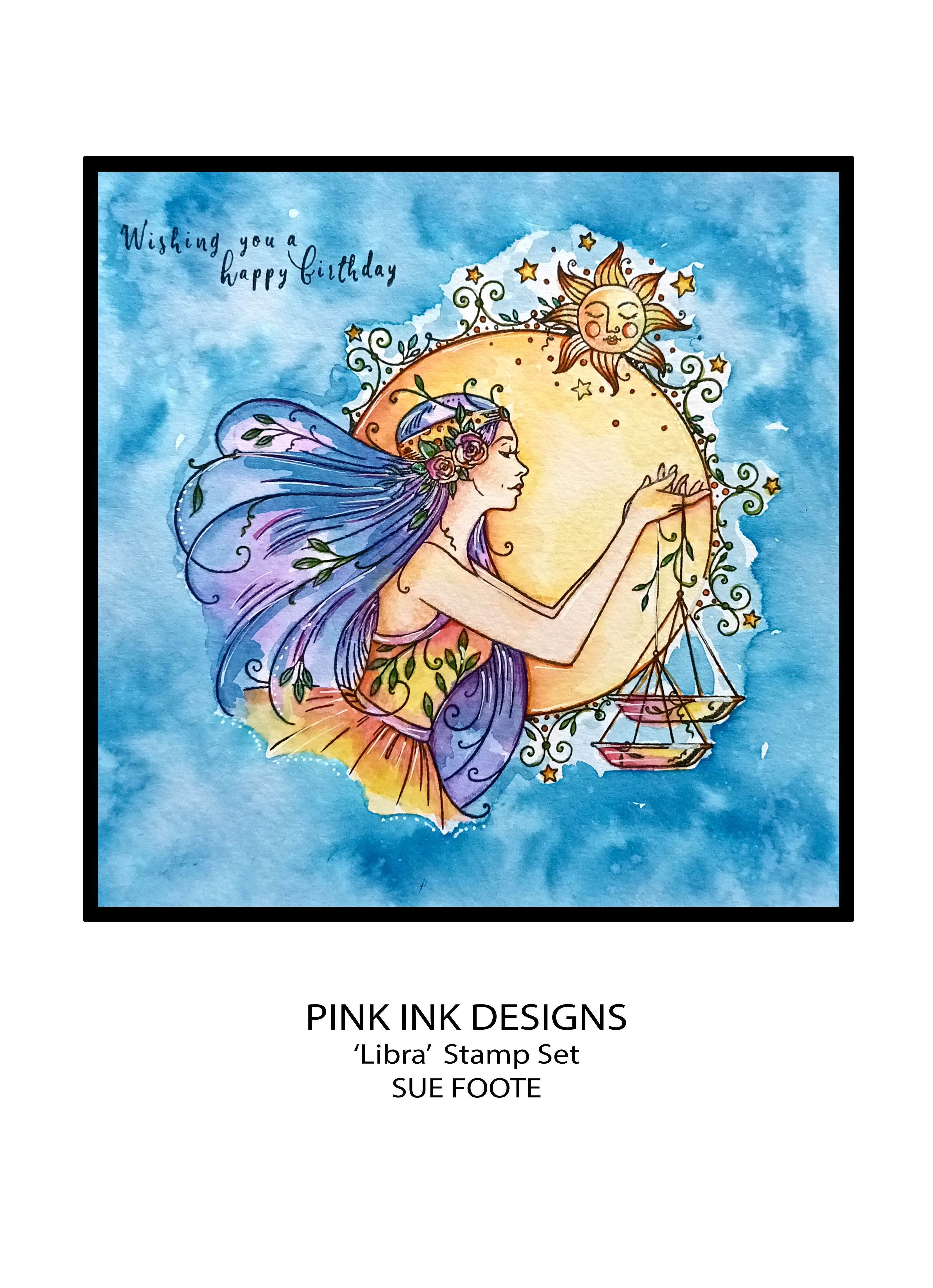 Pink Ink Designs Libra 6 in x 8 in Clear Stamp Set