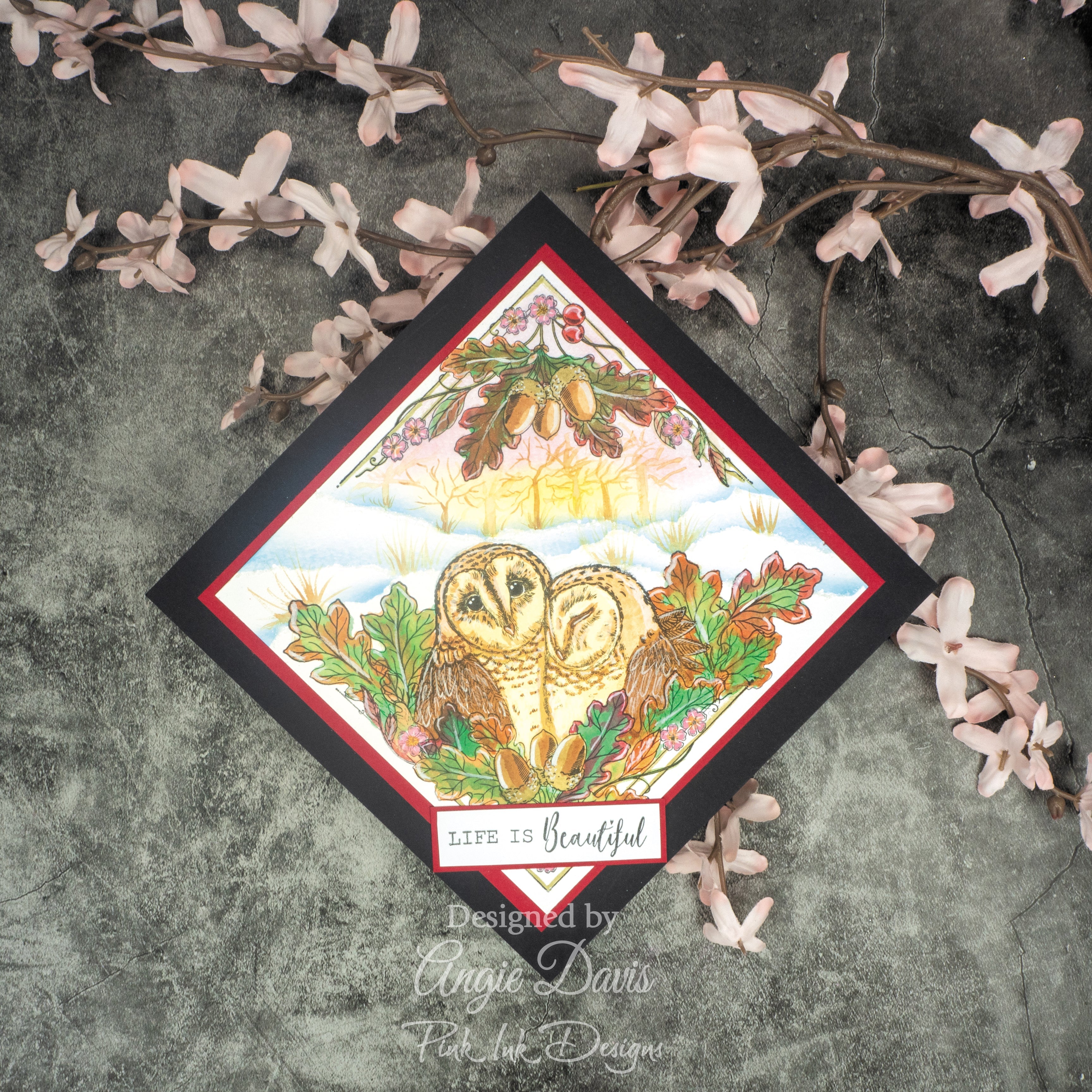 Pink Ink Designs An Owl In The Hand 6 in x 8 in Clear Stamp Set