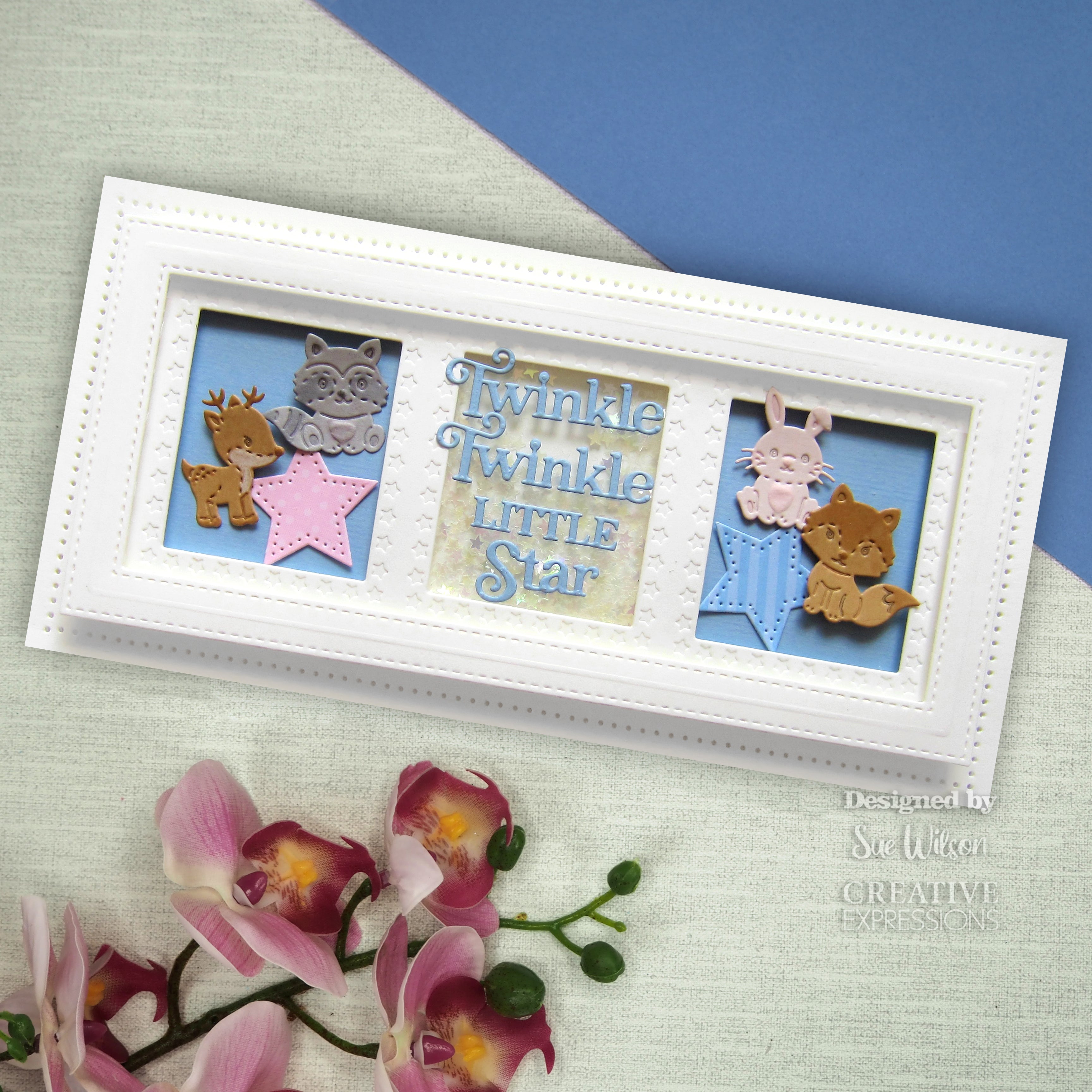 Creative Expressions Sue Wilson Mini Shadowed Sentiments Twinkle Twinkle Little Star Craft Die