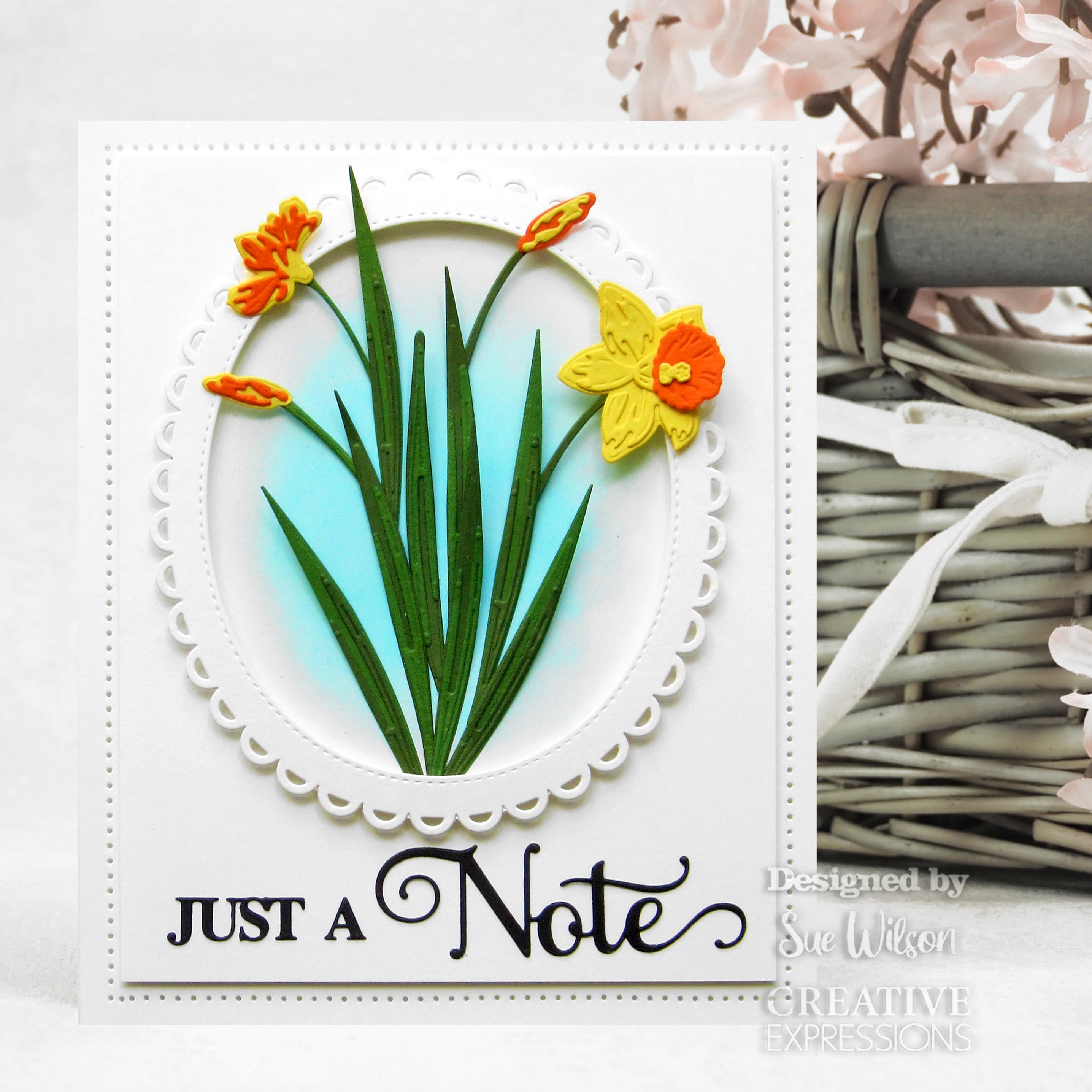 Creative Expressions Sue Wilson Noble Shadowed Sentiment Just A Note Craft Die