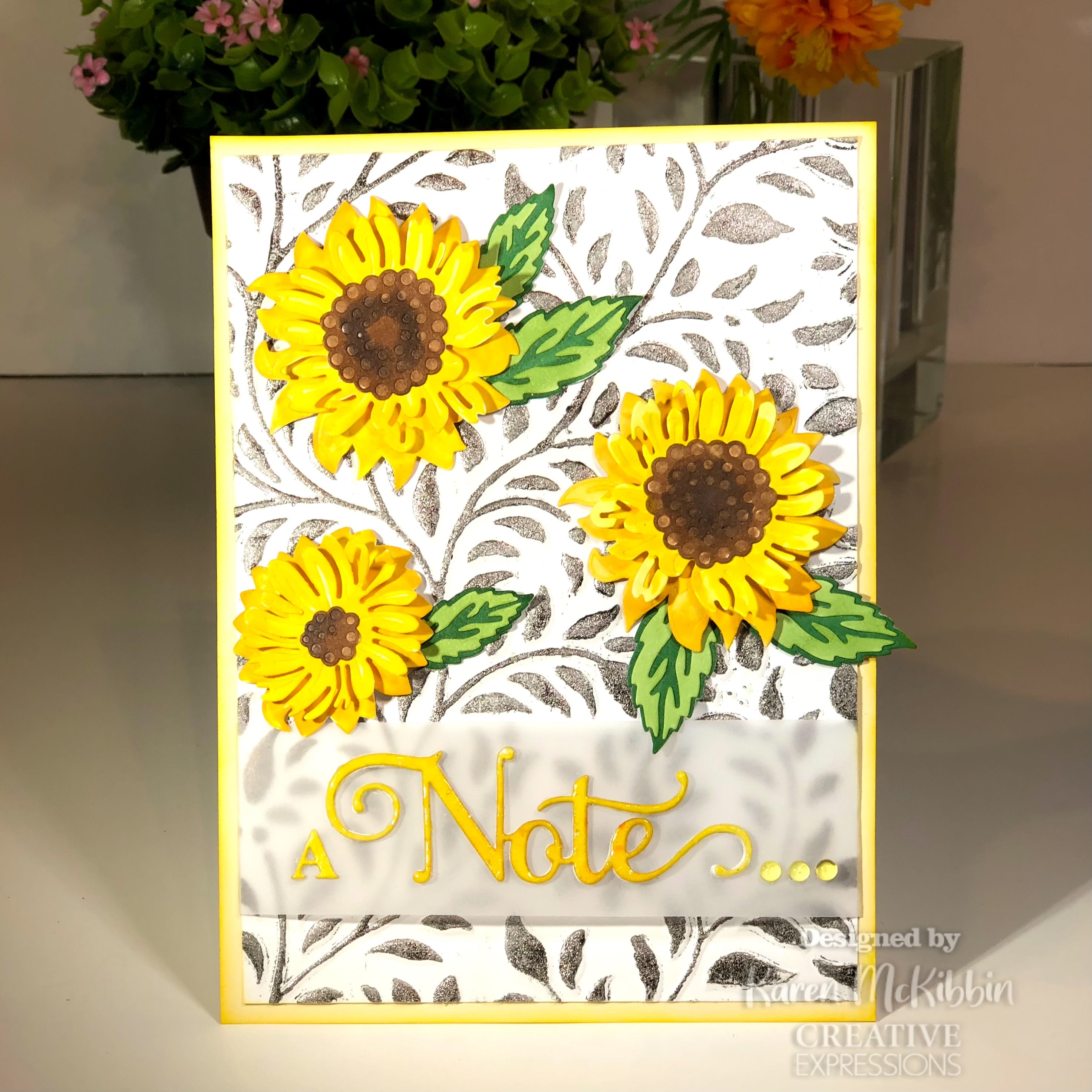 Creative Expressions Sue Wilson Noble Shadowed Sentiment Just A Note Craft Die