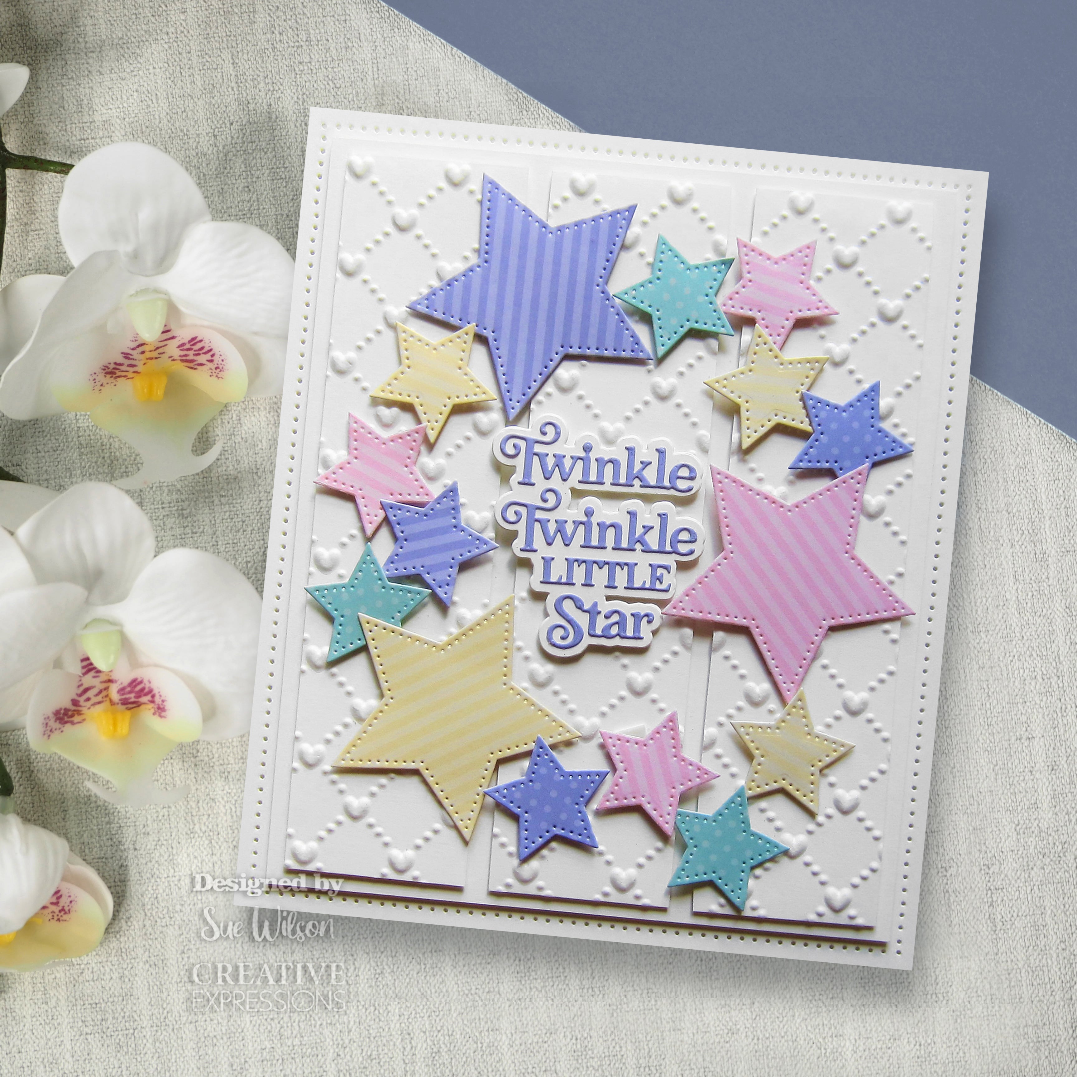 Creative Expressions Sue Wilson Mini Shadowed Sentiments Twinkle Twinkle Little Star Craft Die