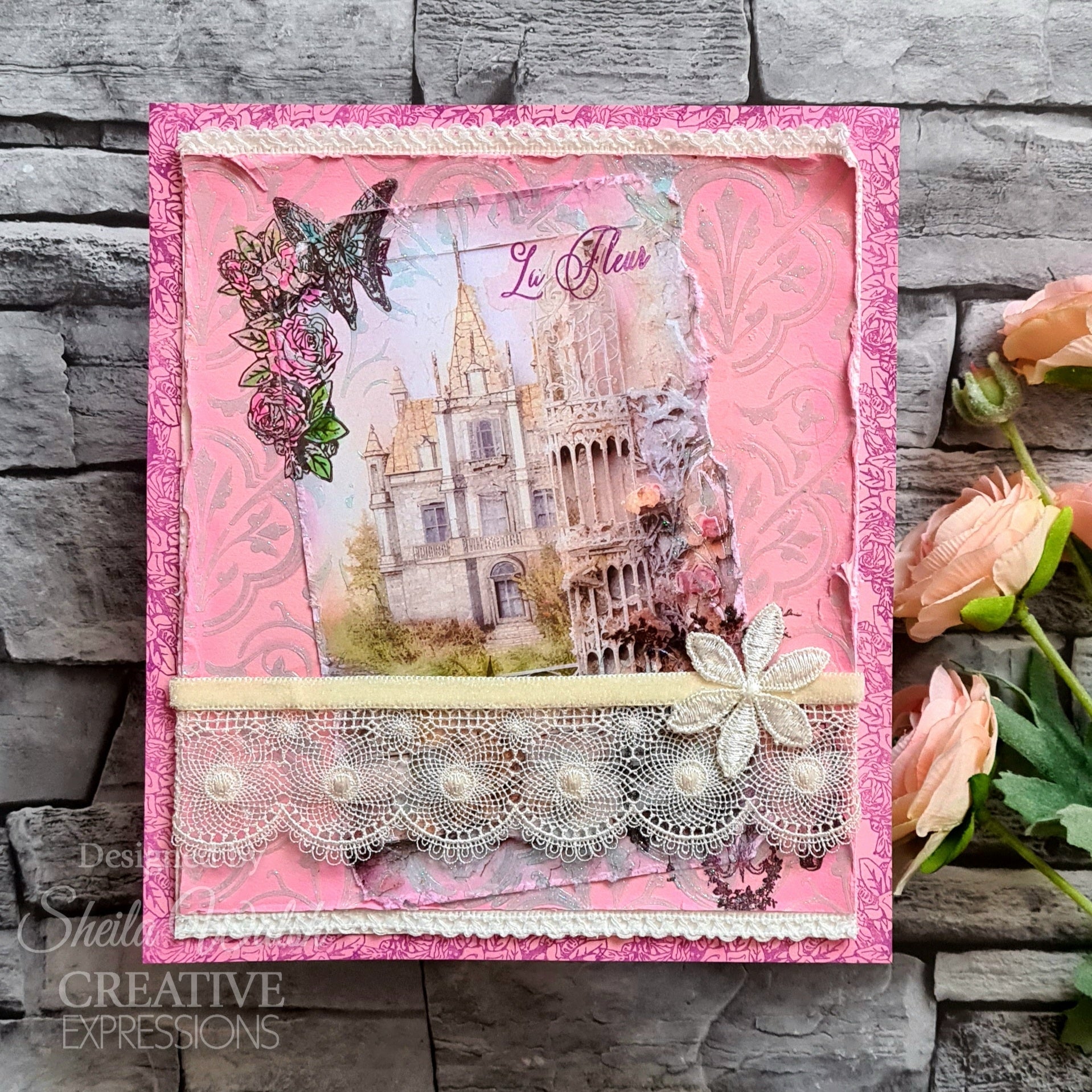 Creative Expressions Taylor Made Journals Chateau Rose 8 in x 8 in Paper Pad