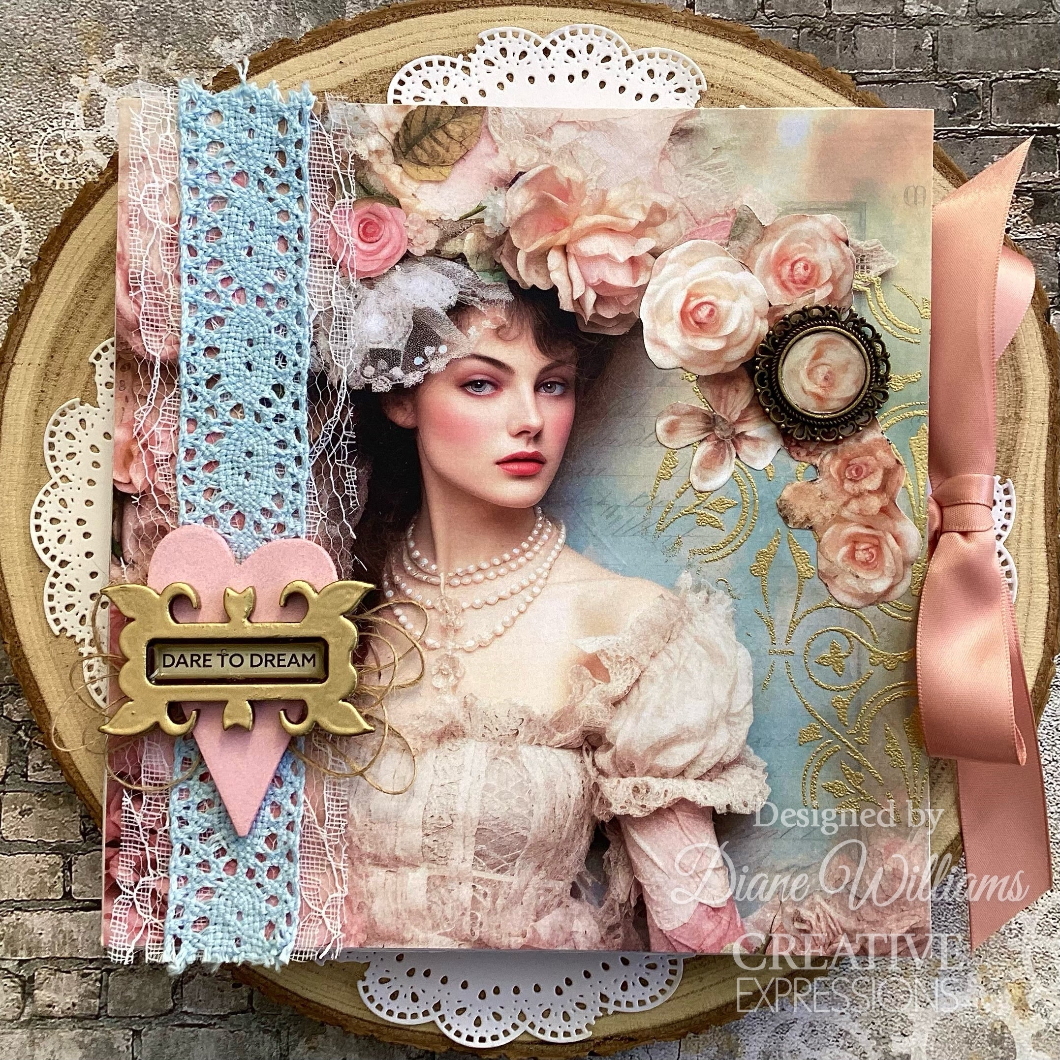 Creative Expressions Taylor Made Journals Chateau Rose 8 in x 8 in Paper Pad