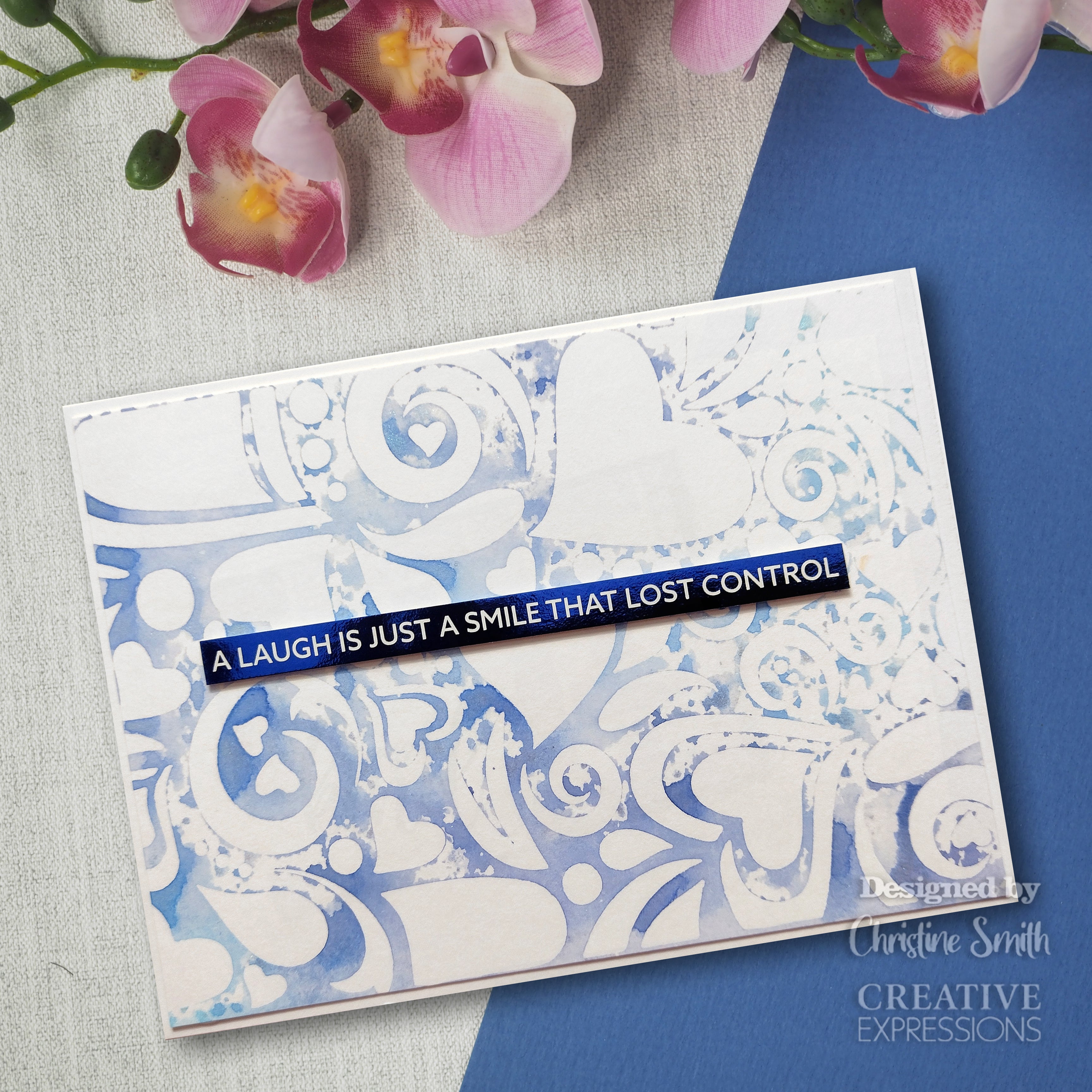 Creative Expressions Swirling Hearts DL Stencil 4 in x 8 in (10.0 x 20.3 cm)